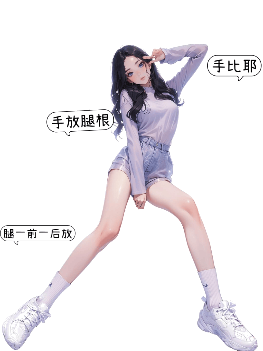 活力比耶站姿