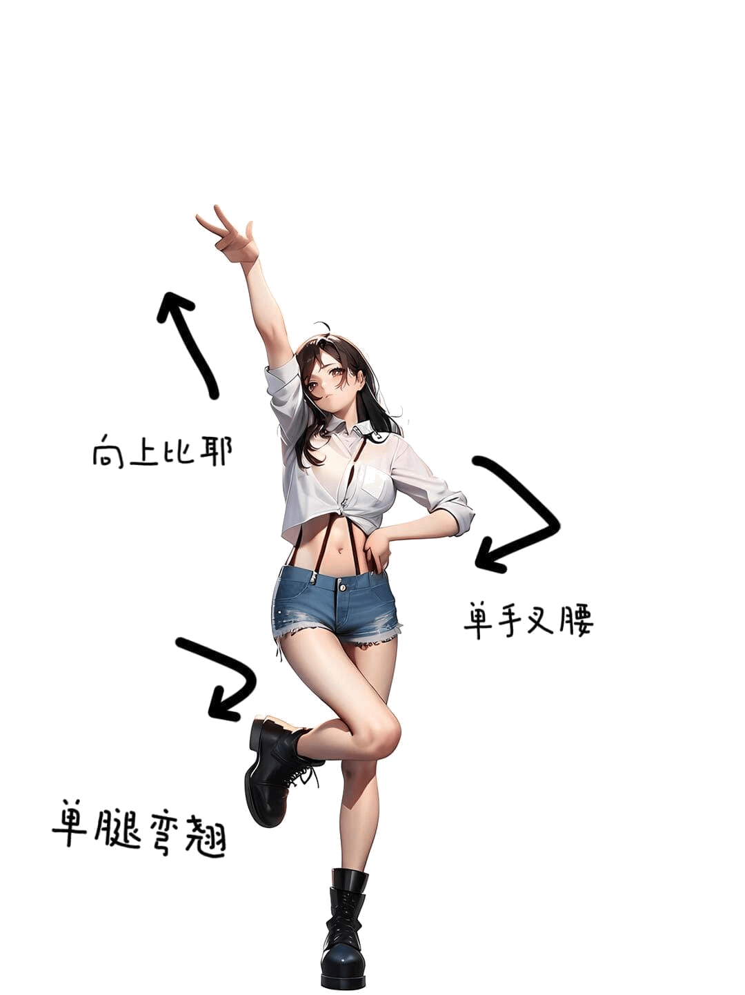 活力比耶站姿