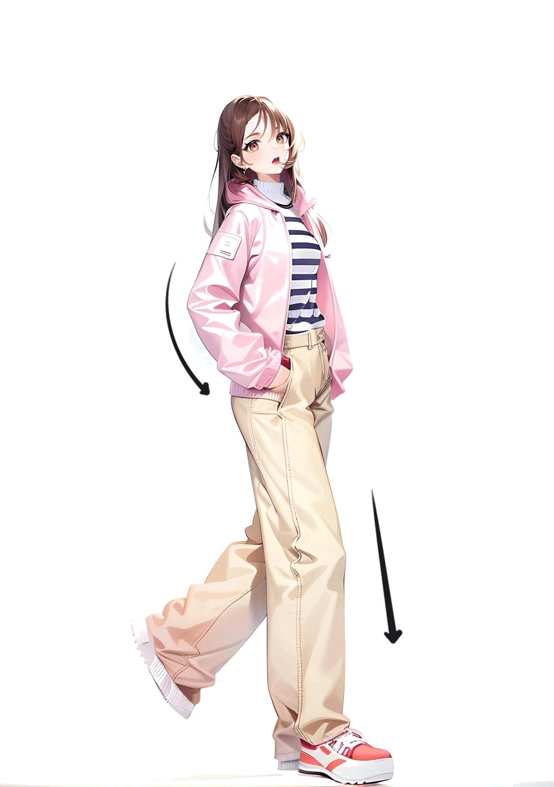 漫步回眸姿态