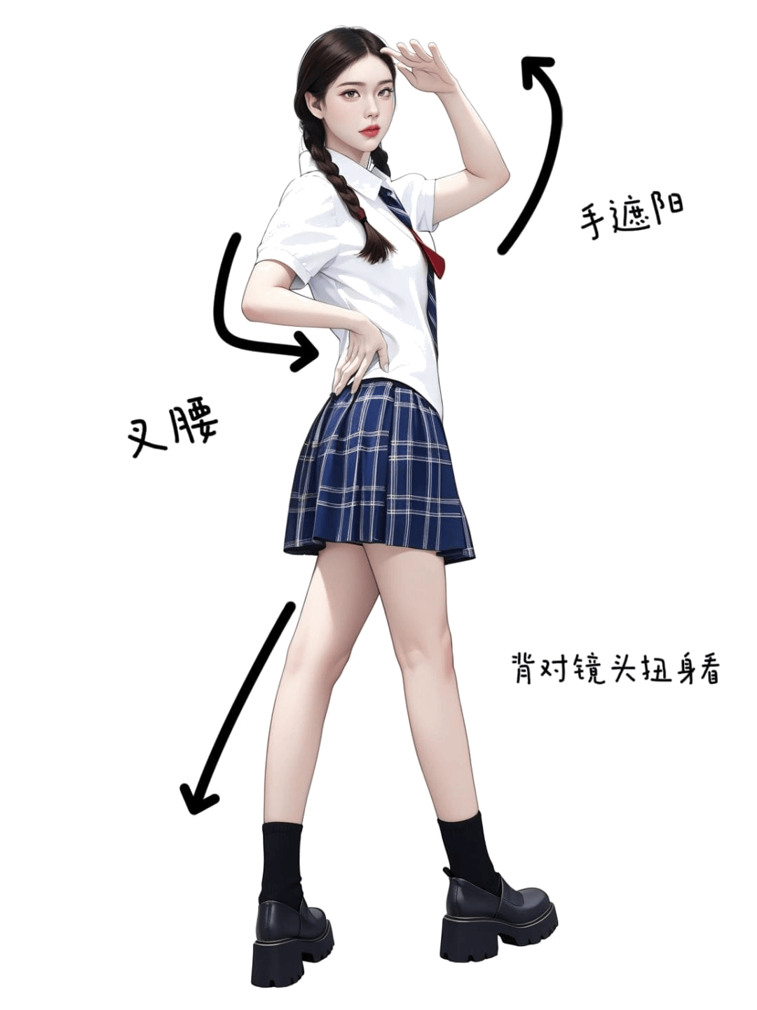 背身回眸遮阳