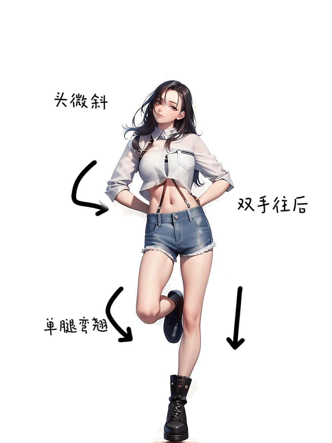 自信叉腰站姿