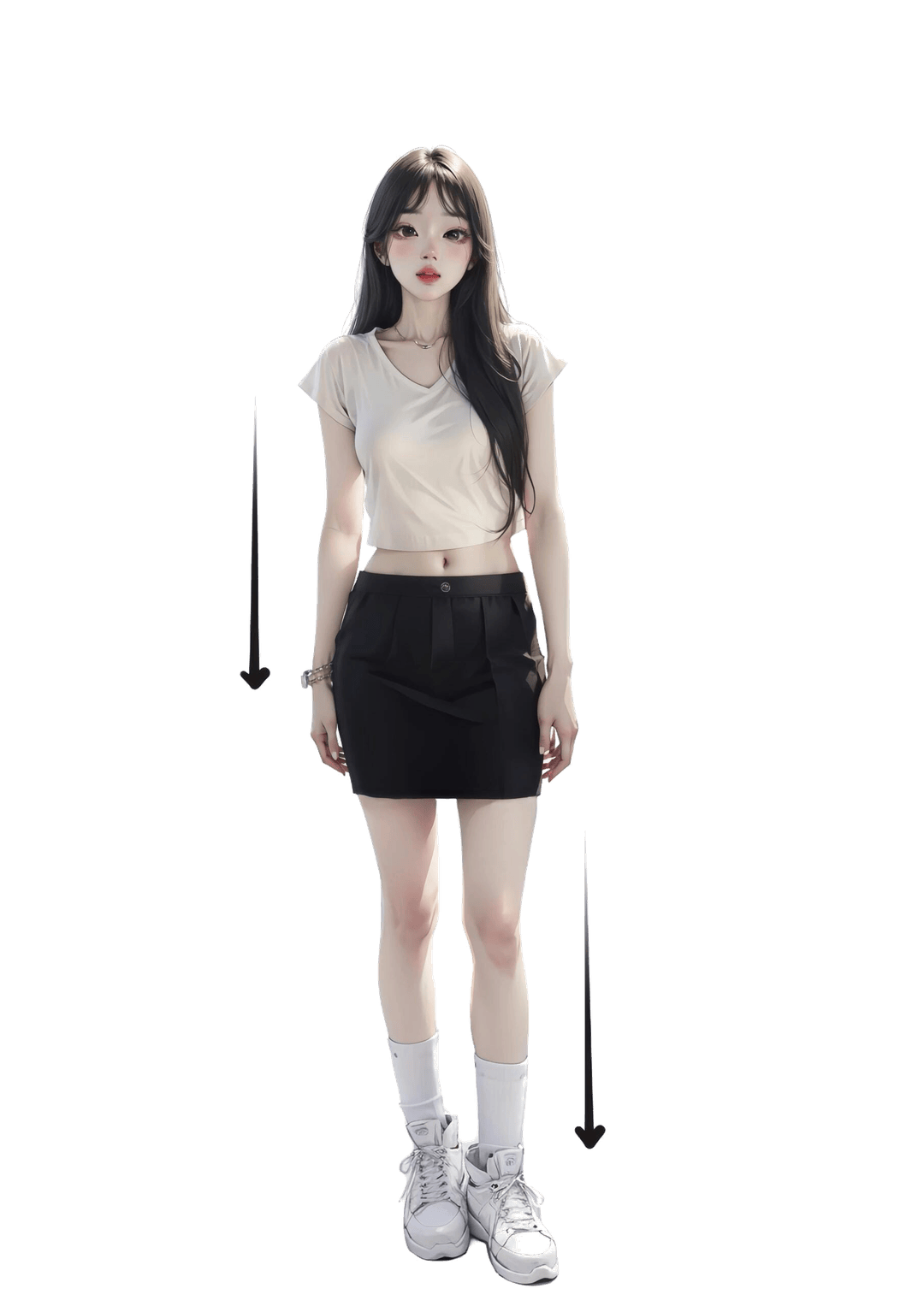 自然垂手站立
