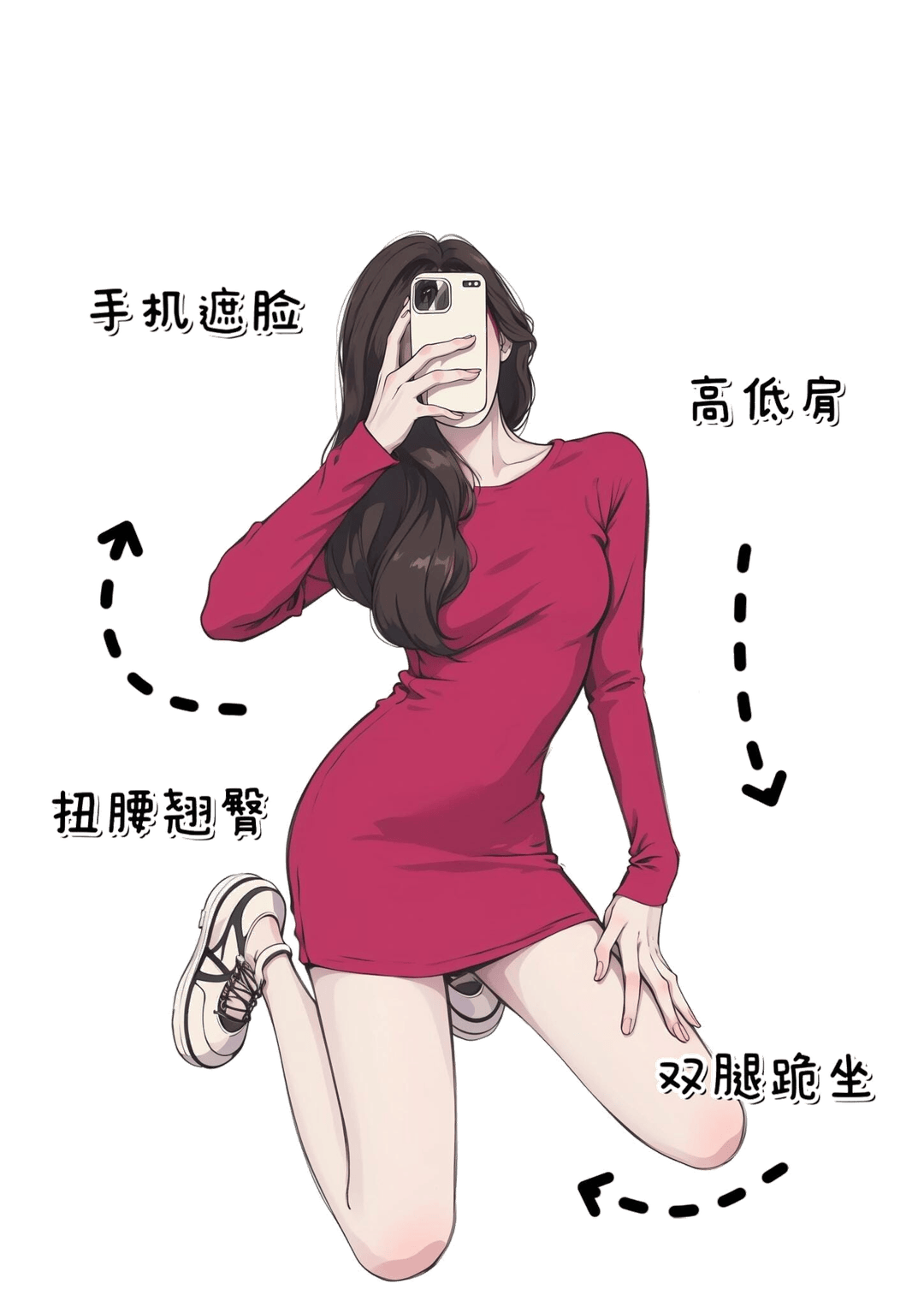 跪坐扭腰自拍