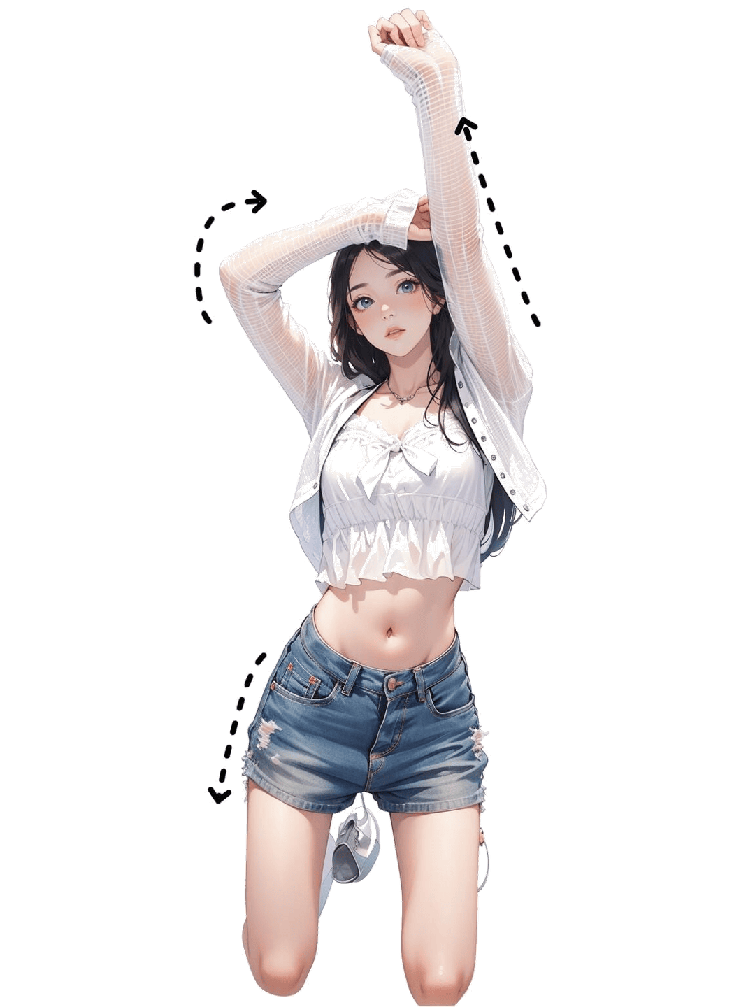 跪姿伸展双臂