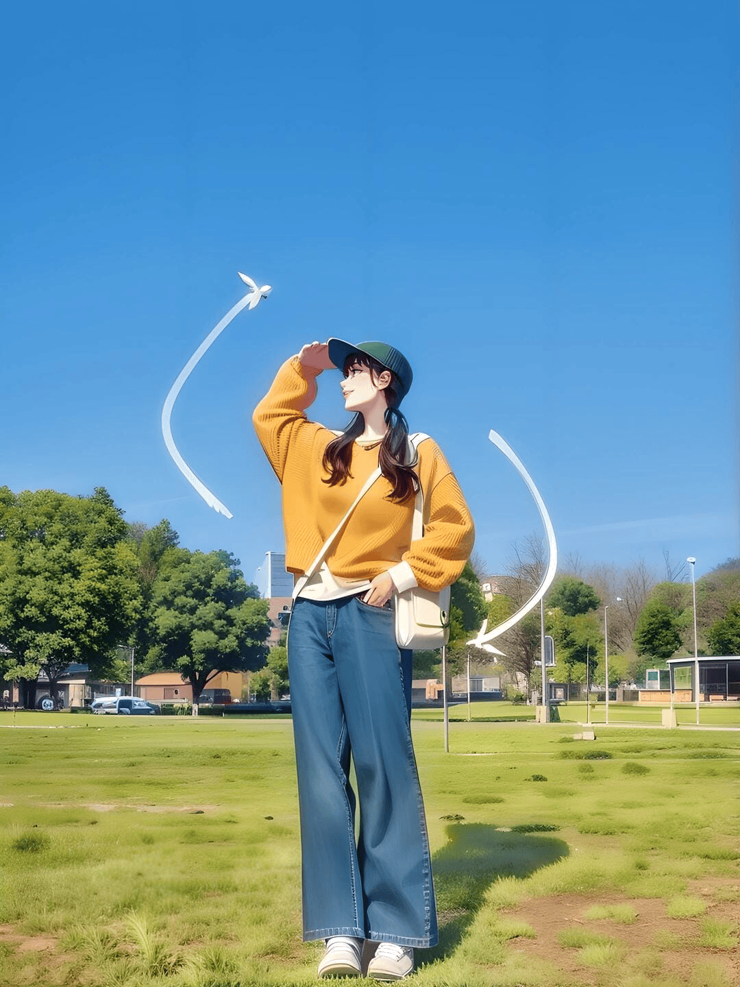 远眺遮阳姿态