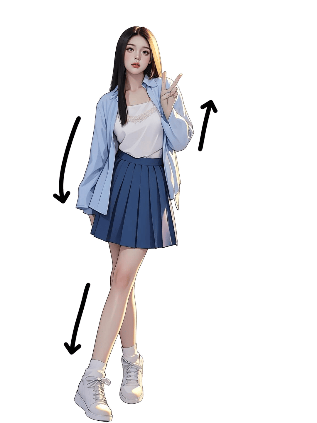 青春活力站姿