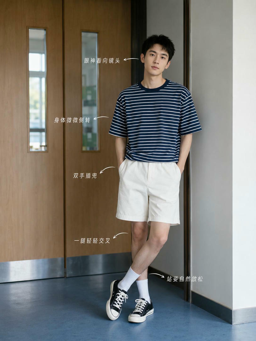 休闲插兜站姿