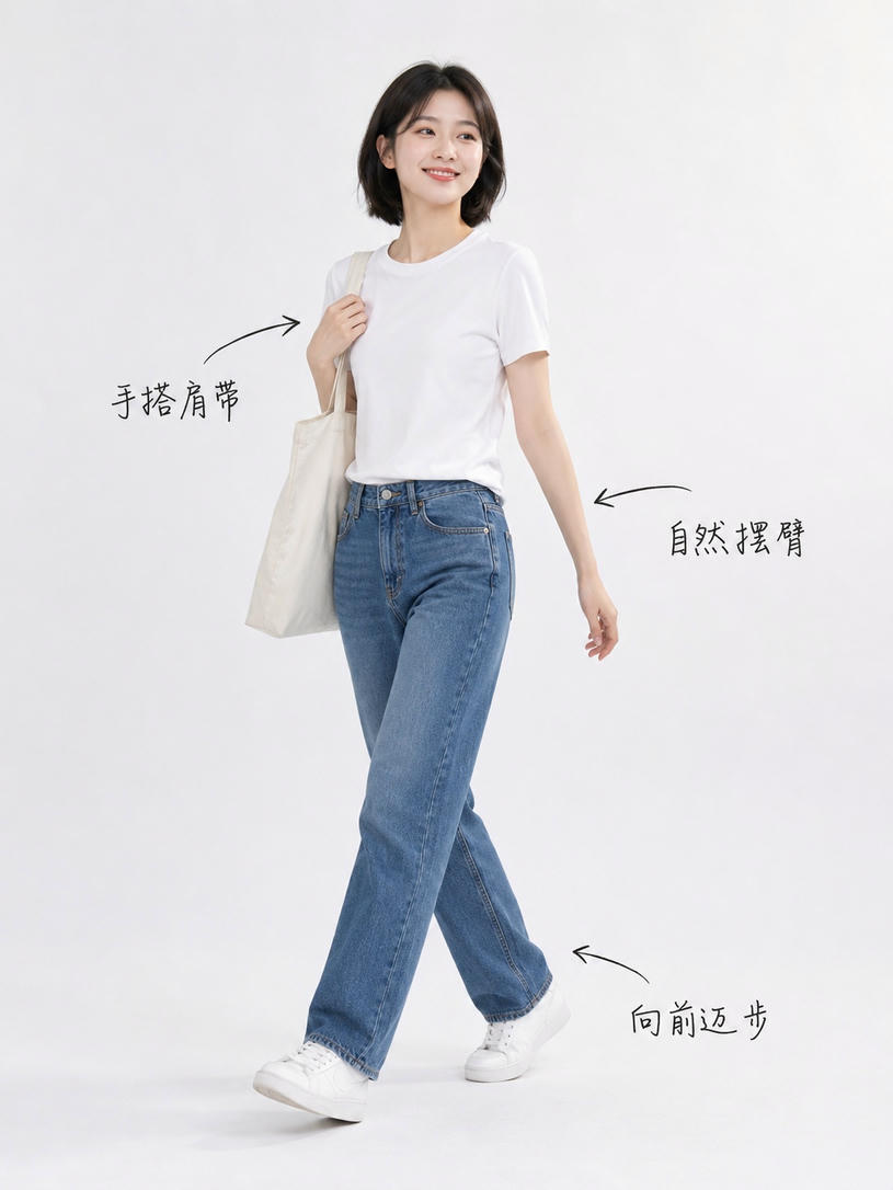 休闲漫步姿态