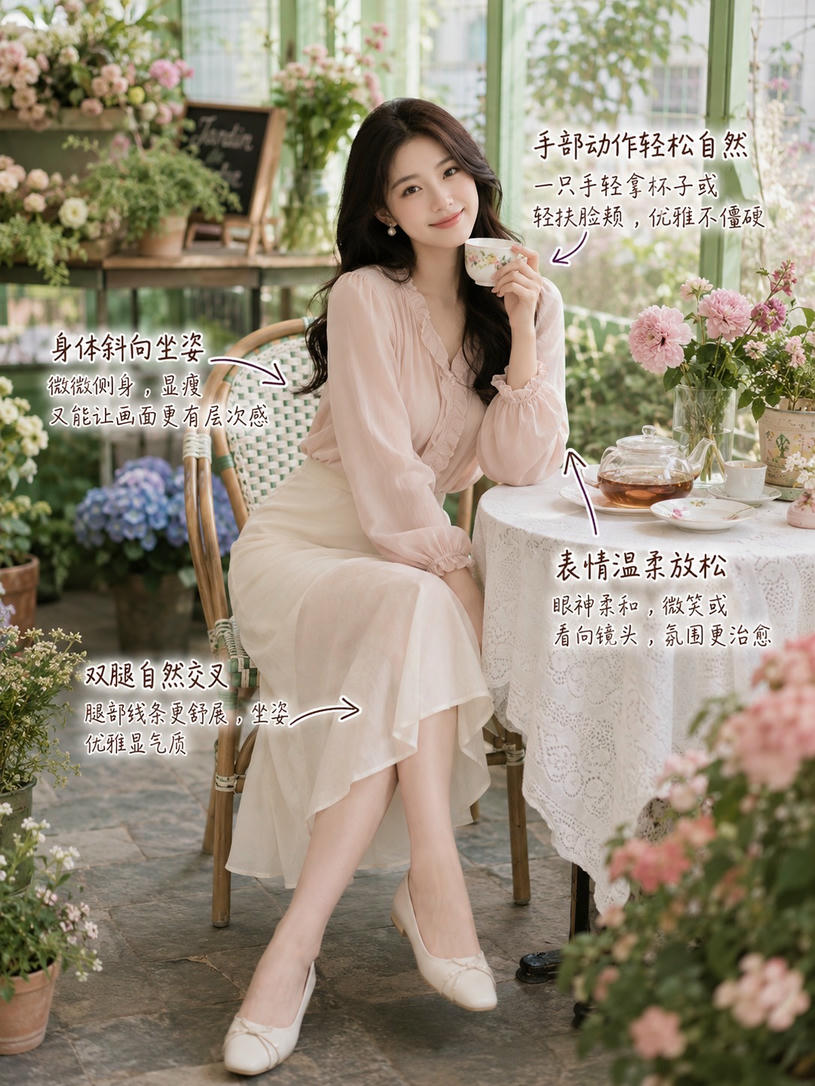 优雅下午茶坐姿
