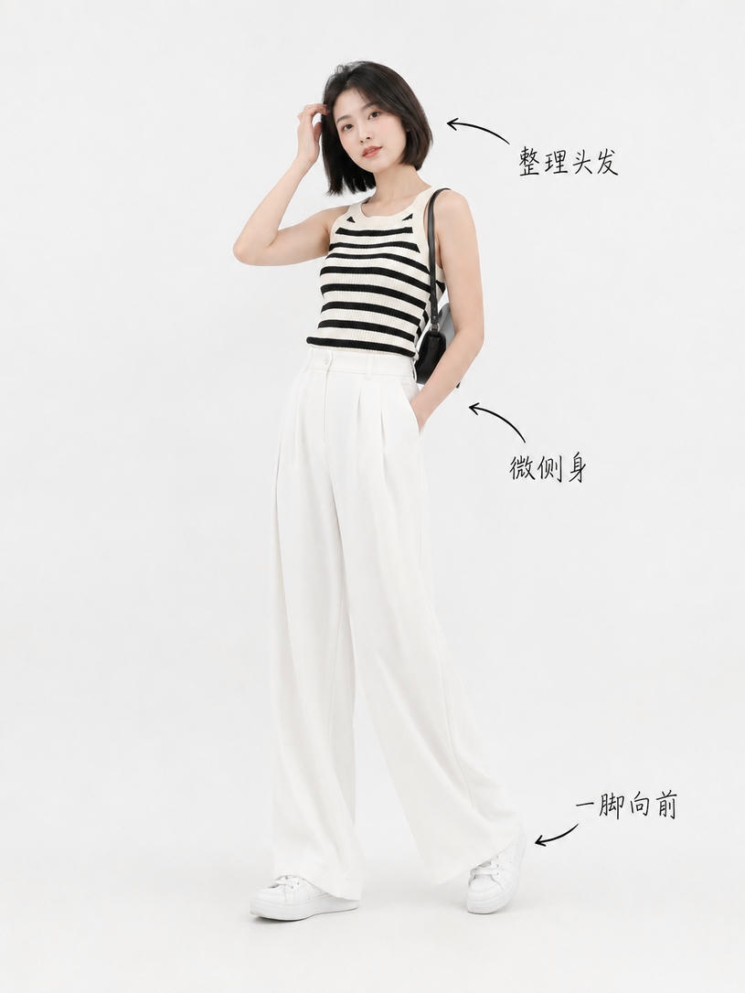 优雅整理发型