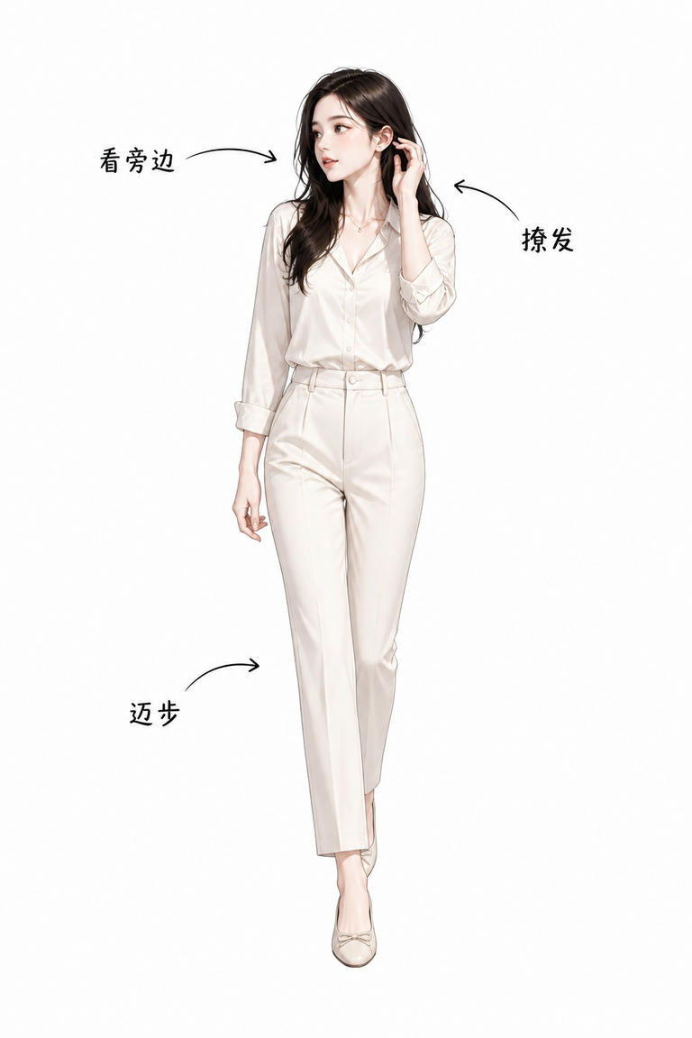 优雅漫步撩发