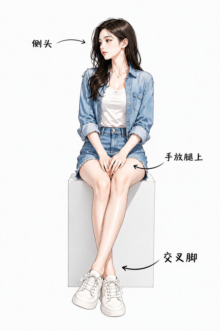 侧头交叉坐