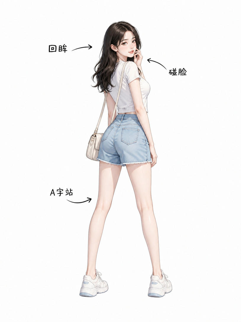 回眸侧身站姿