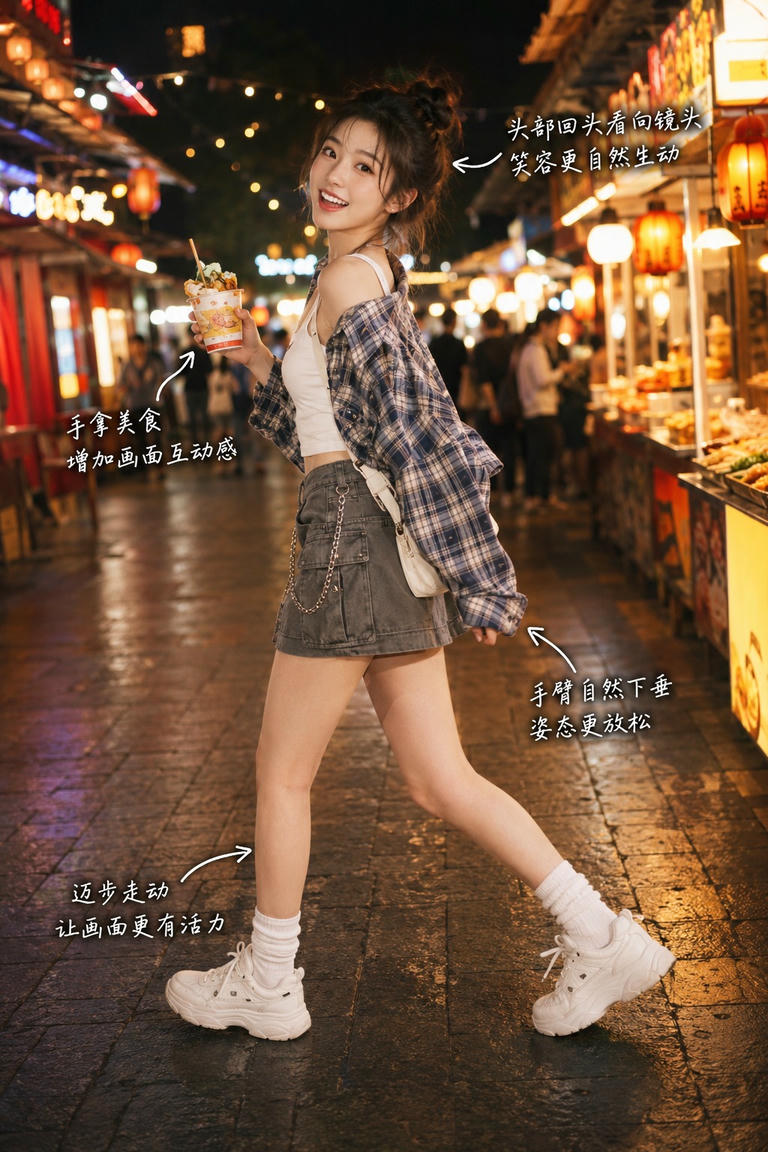 夜市漫步回眸