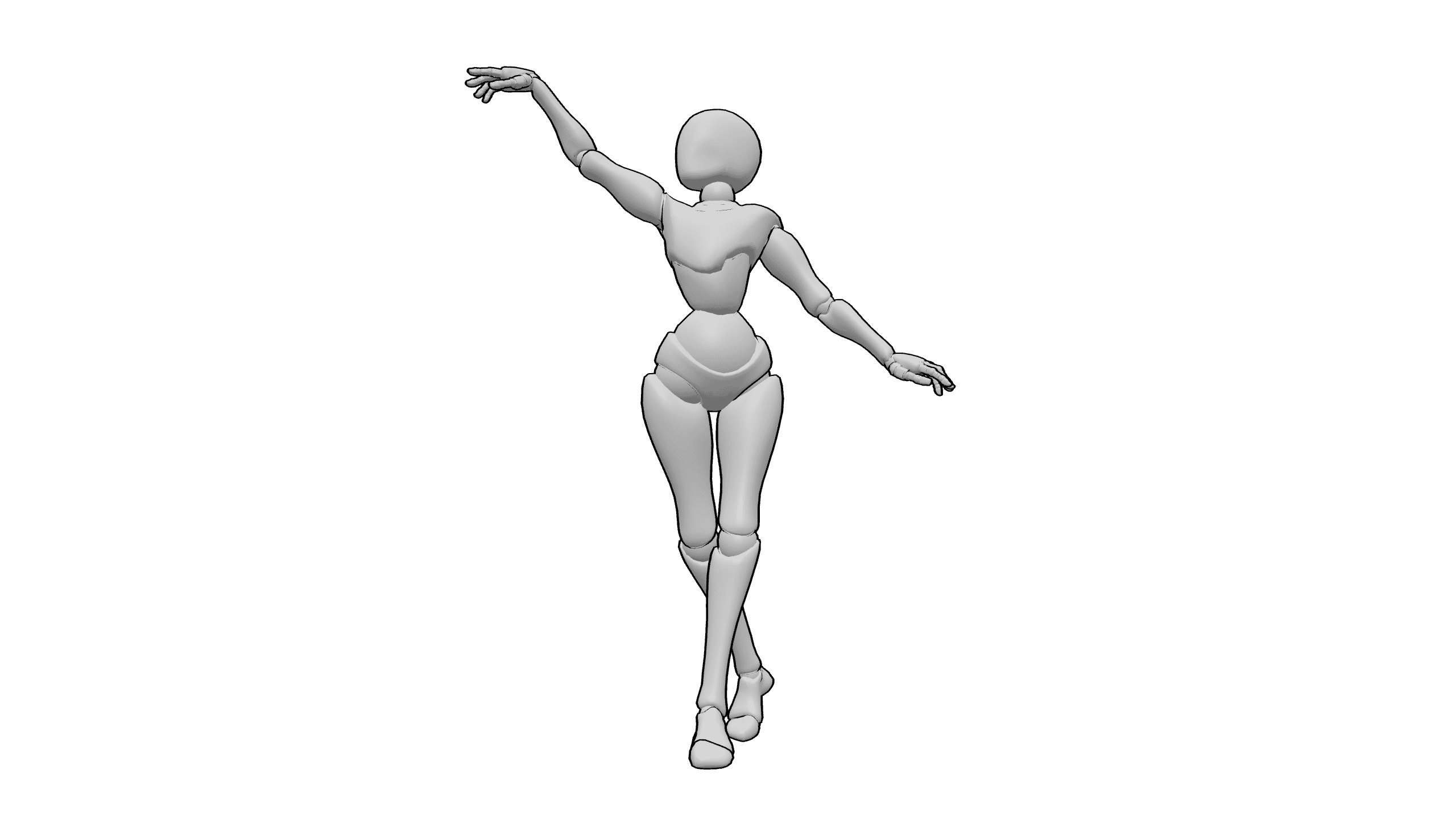 单腿站立抬手