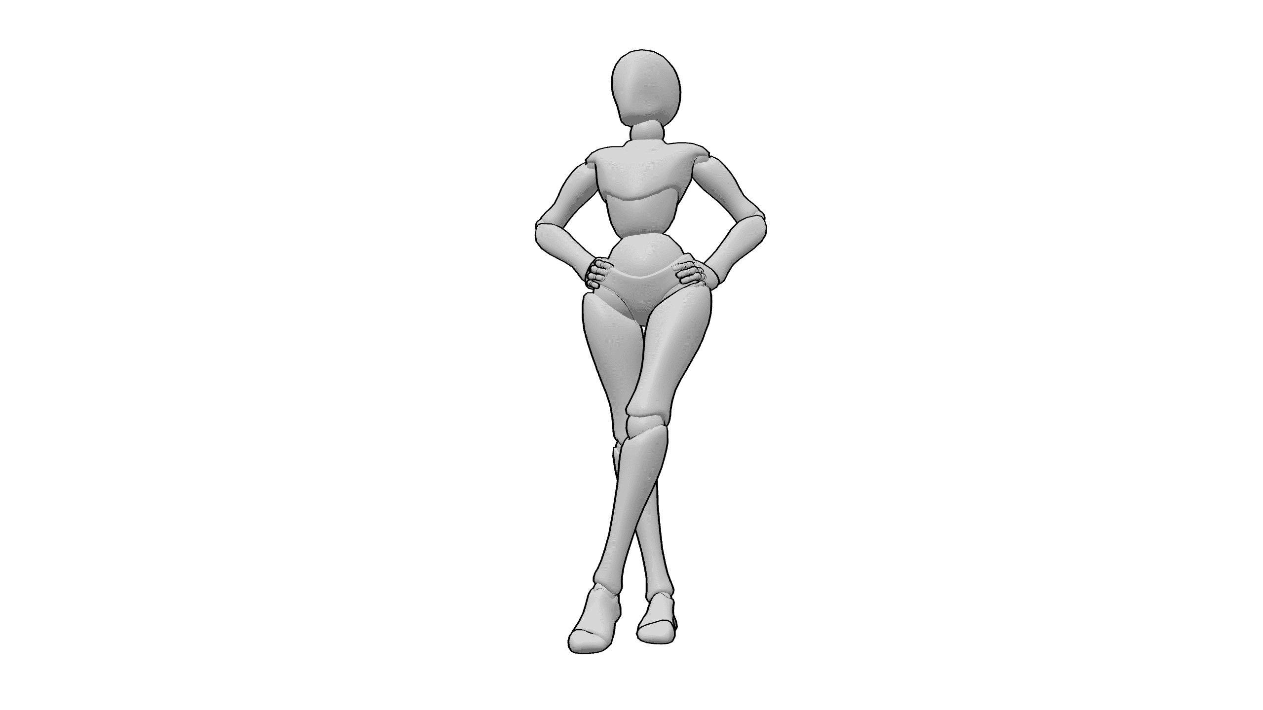 叉腿站立