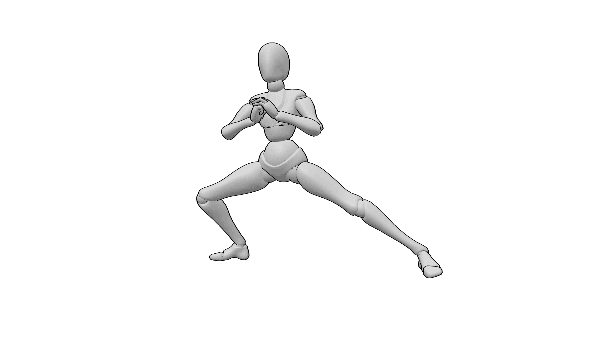 武术马步冲拳
