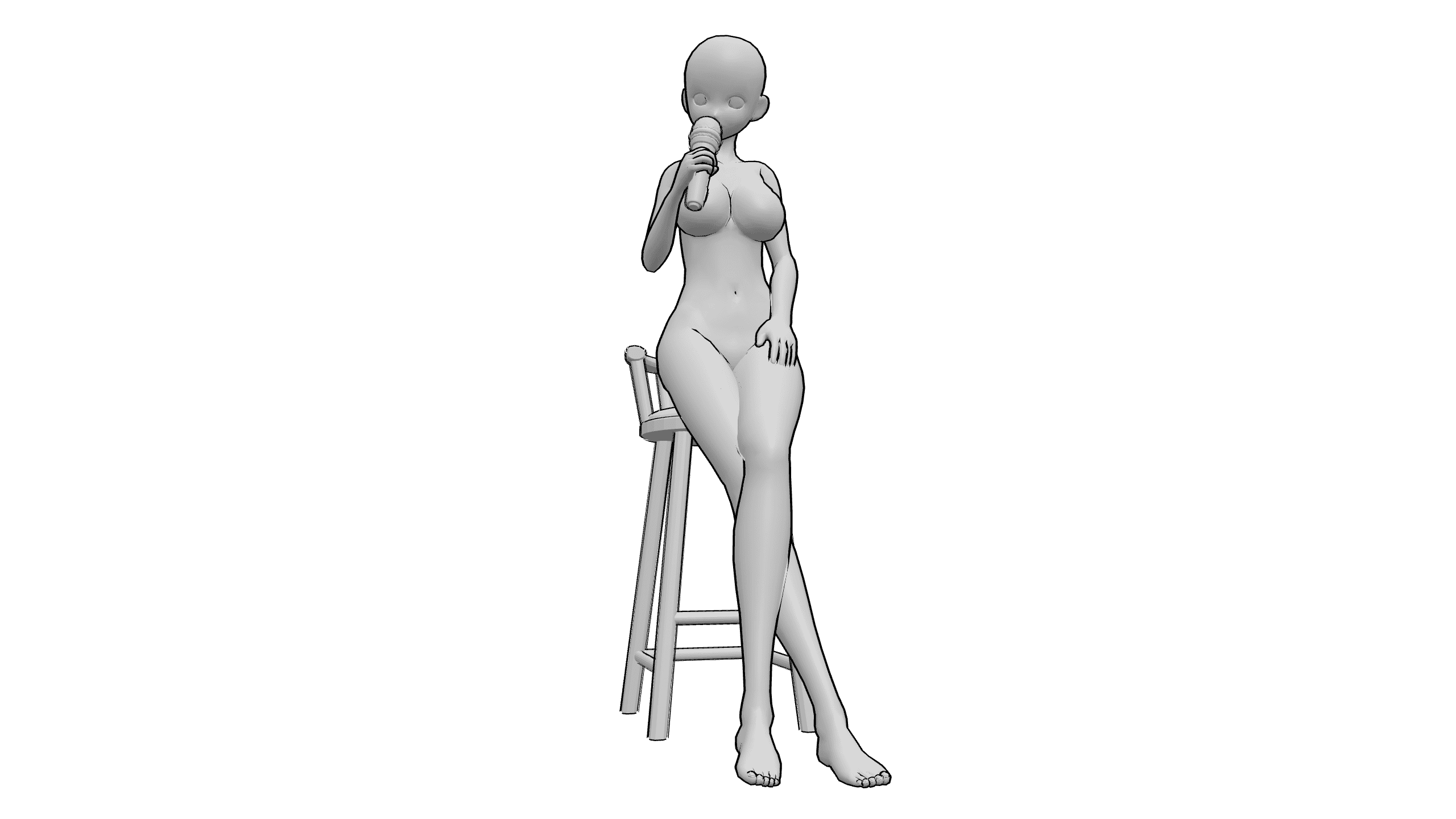 坐姿手持麦克风
