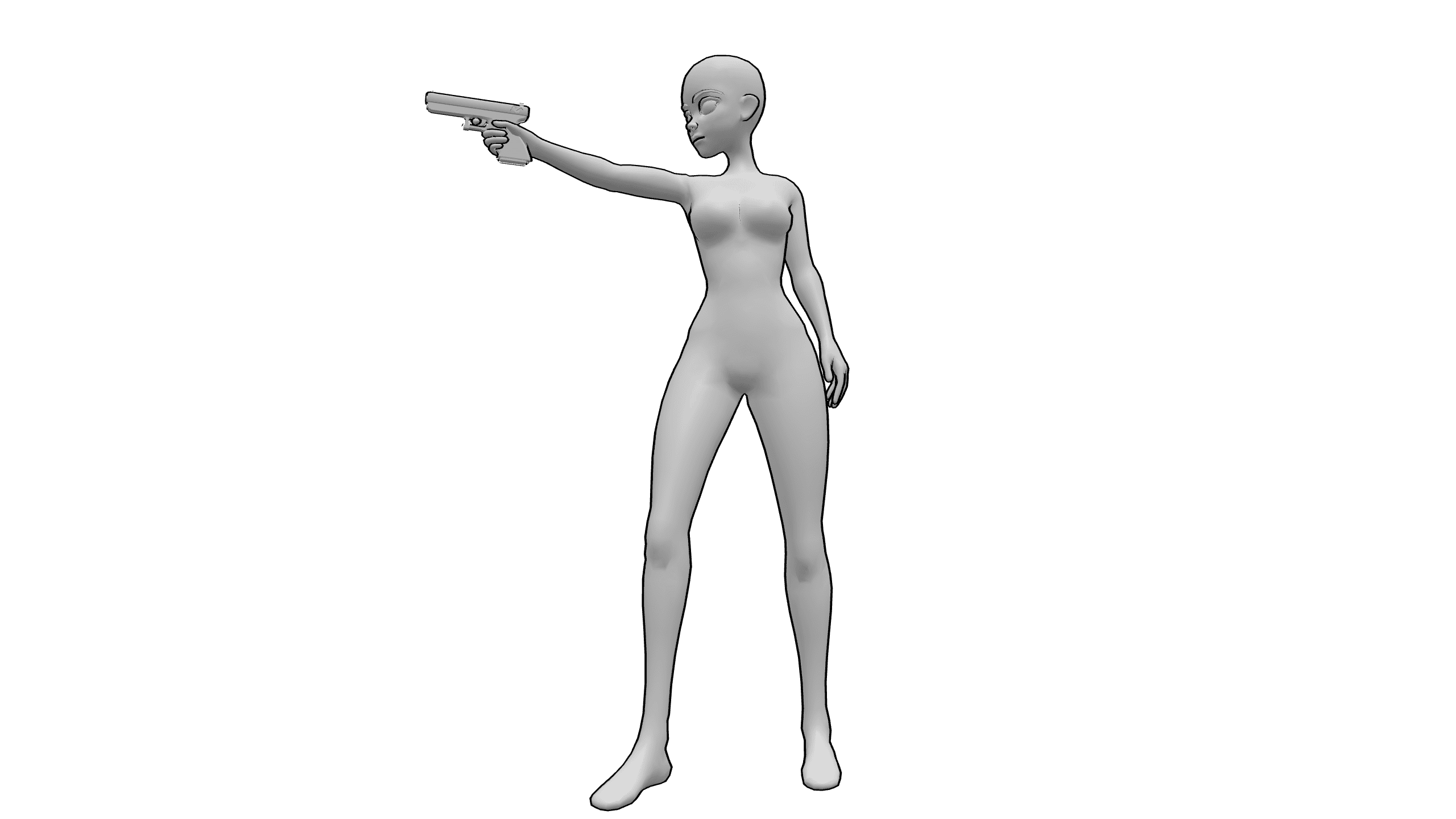 持枪射击