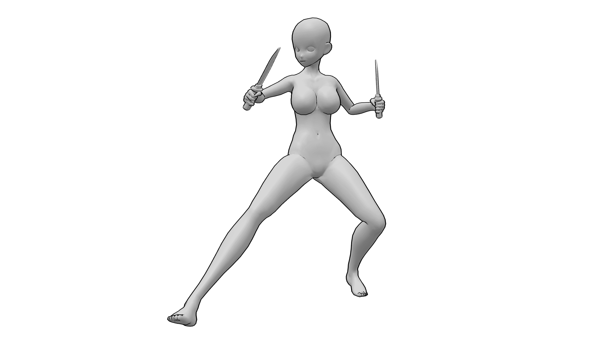 双刀戒备 stance