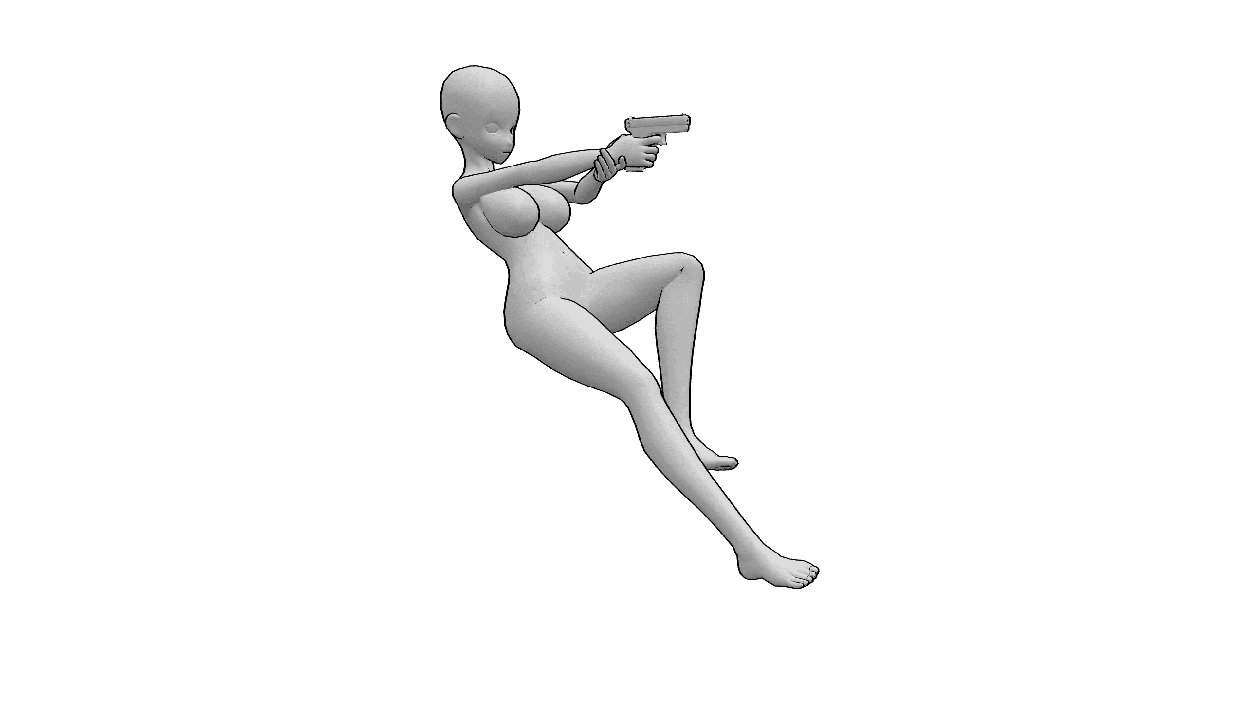 空中持枪射击