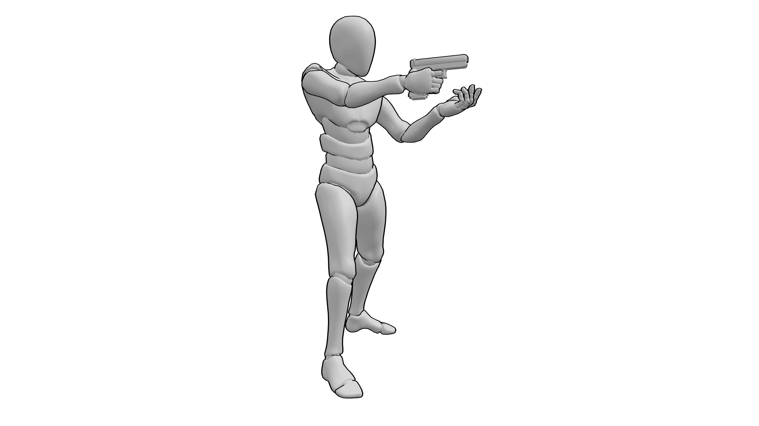 手枪瞄准射击
