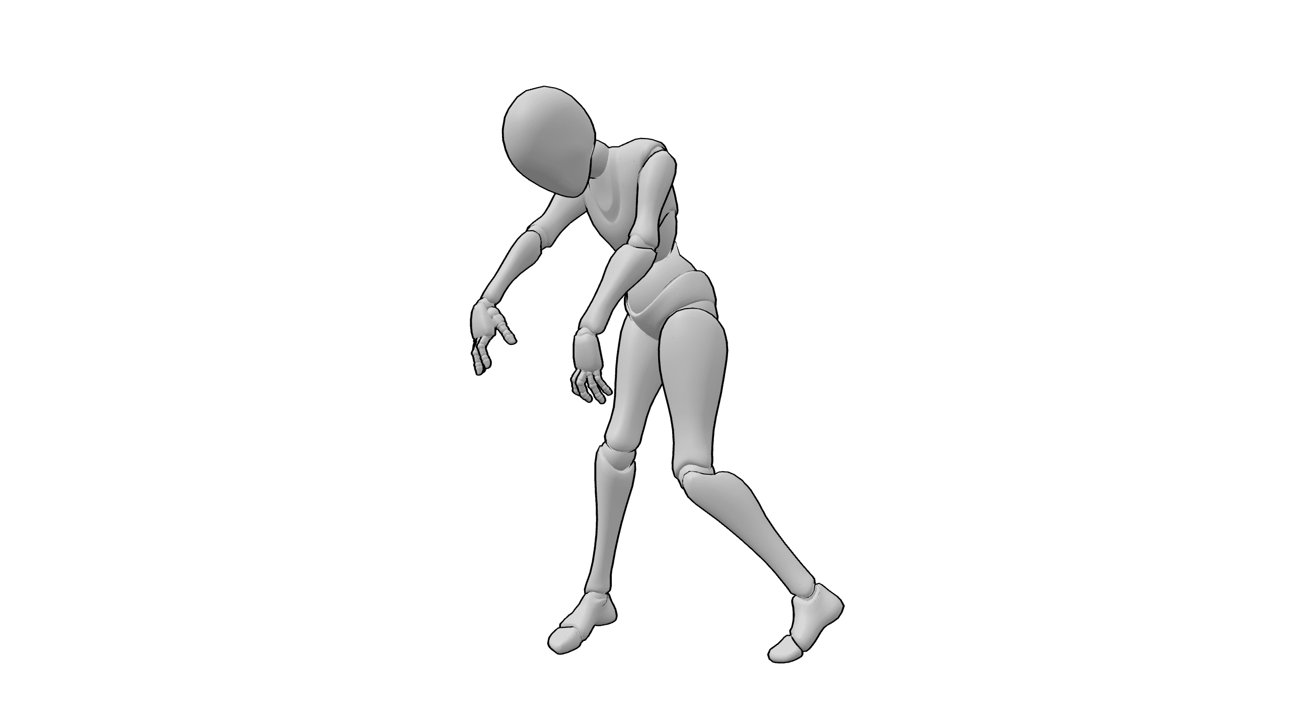身体前倾弯腰动作