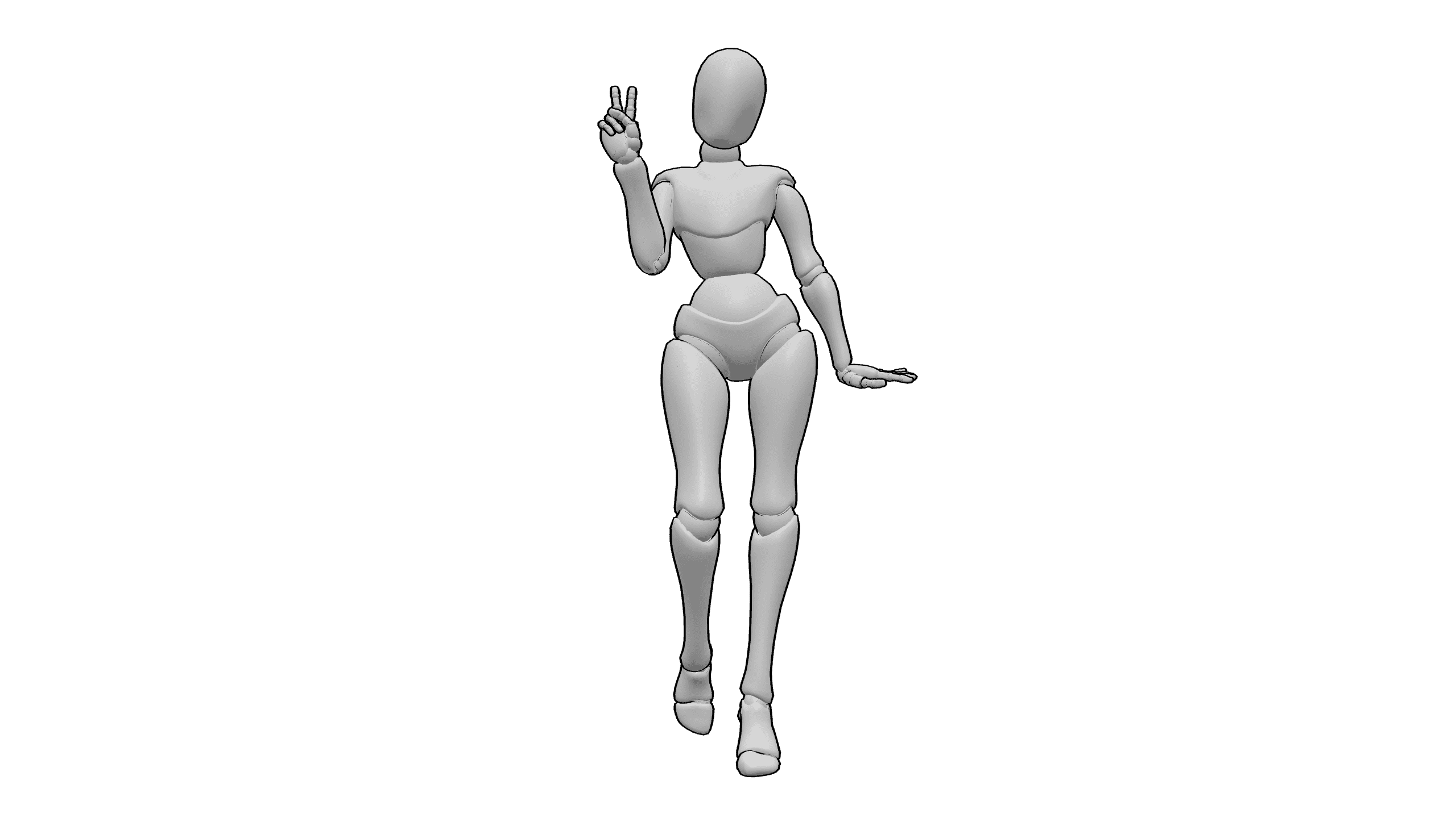 剪刀手摆拍动作