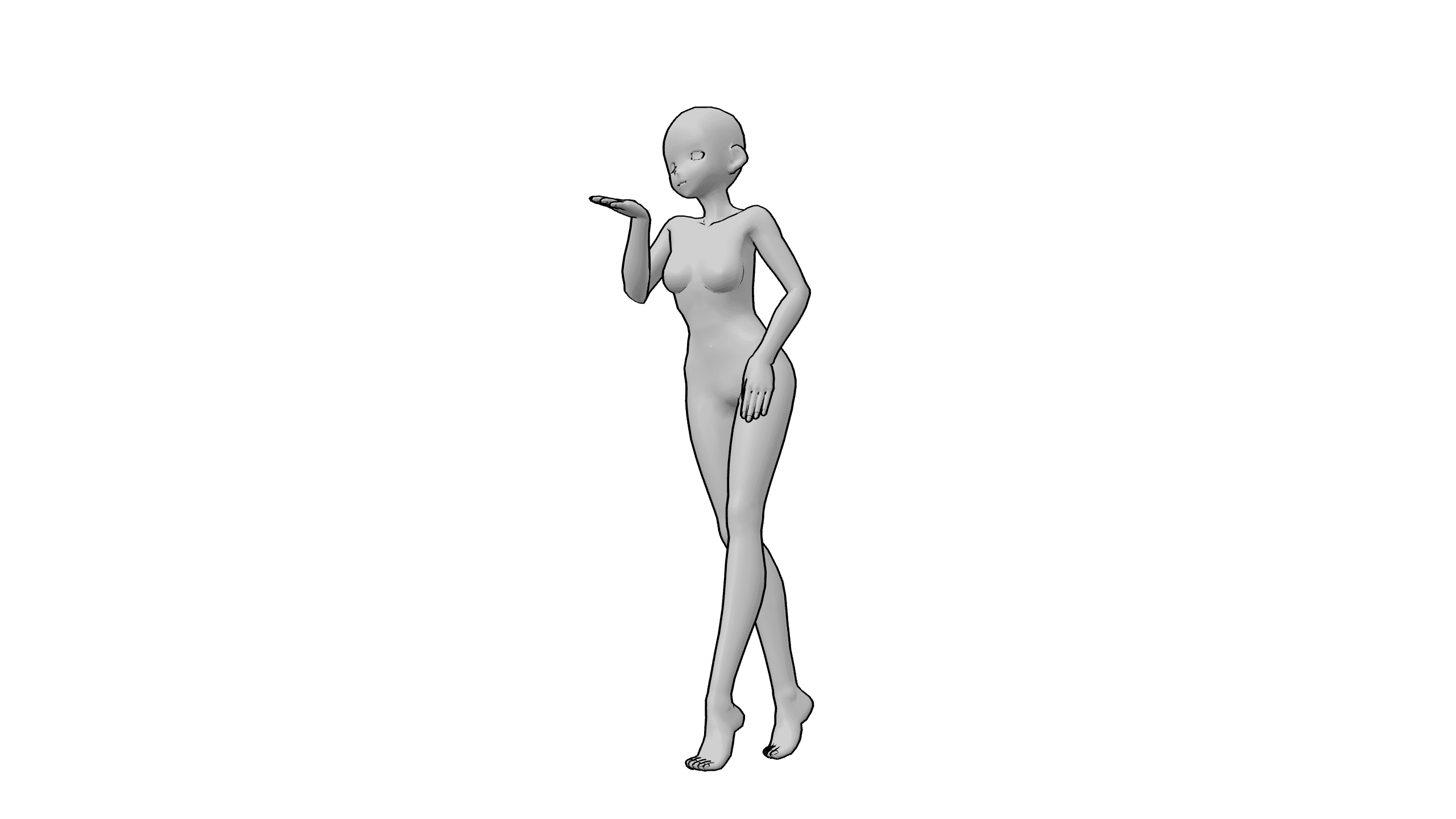 飞吻姿势