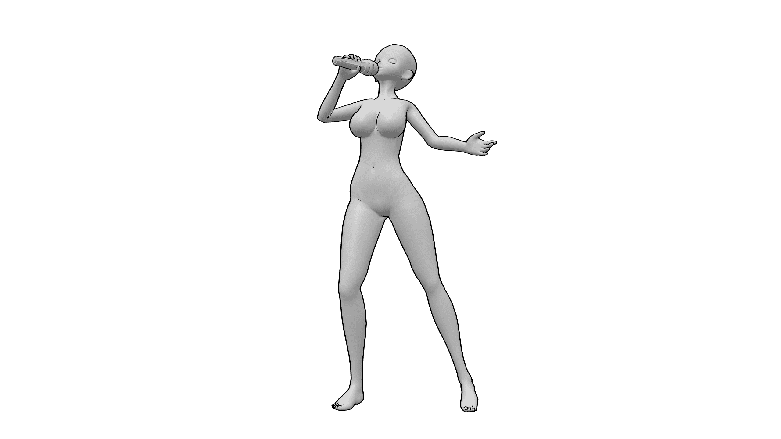 手持麦克风演唱