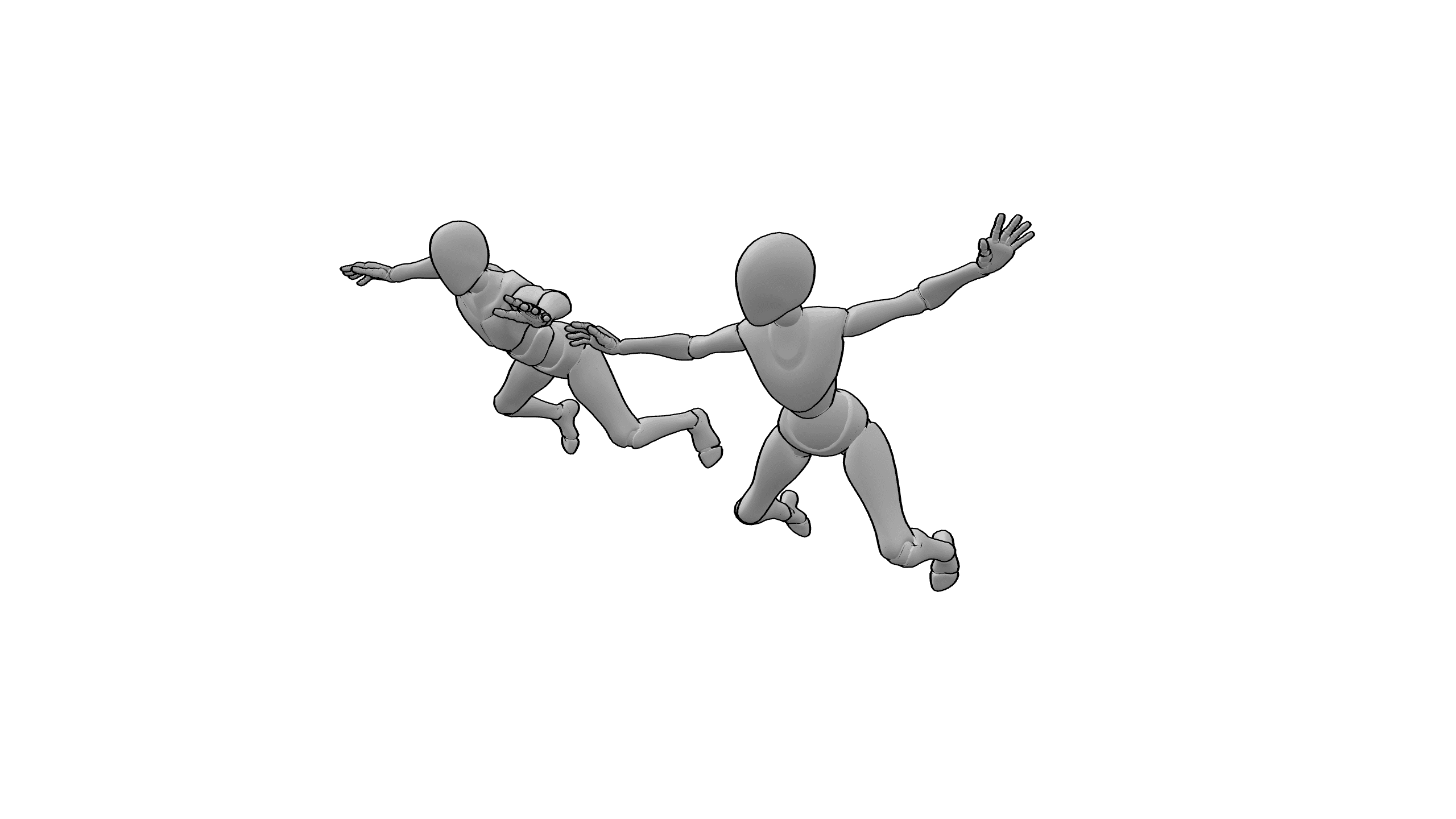双人空中协作动作