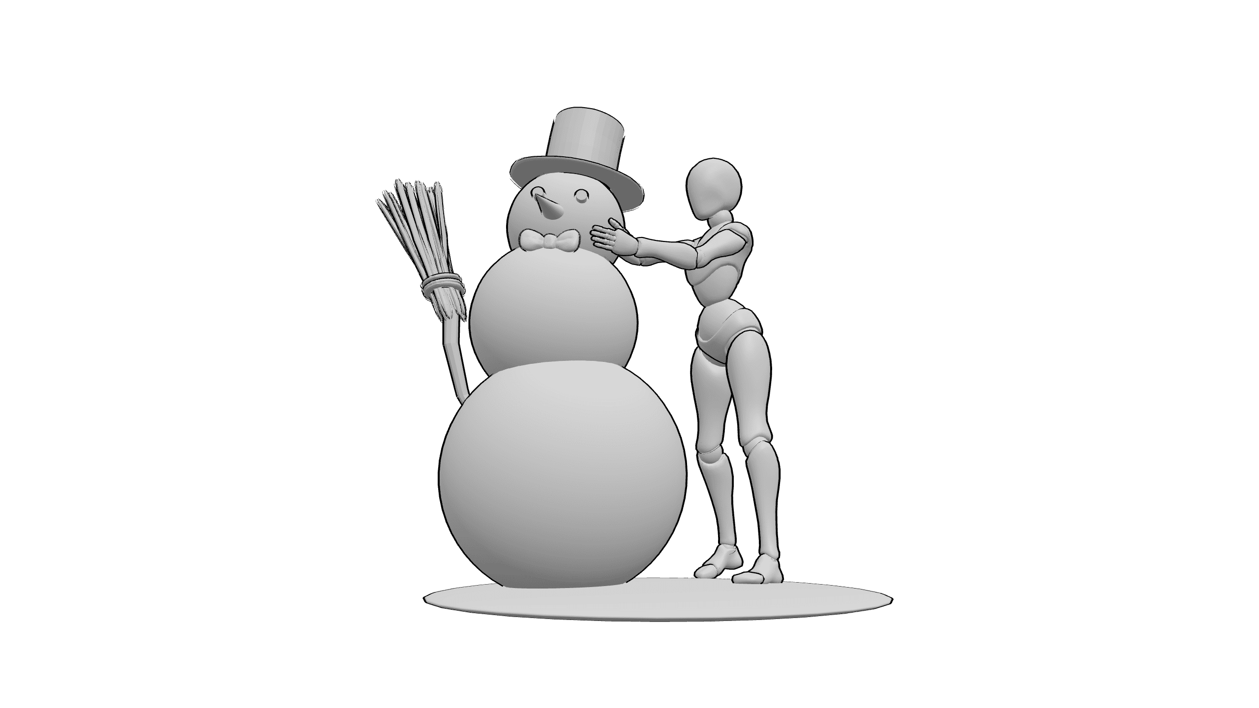 整理雪人帽子