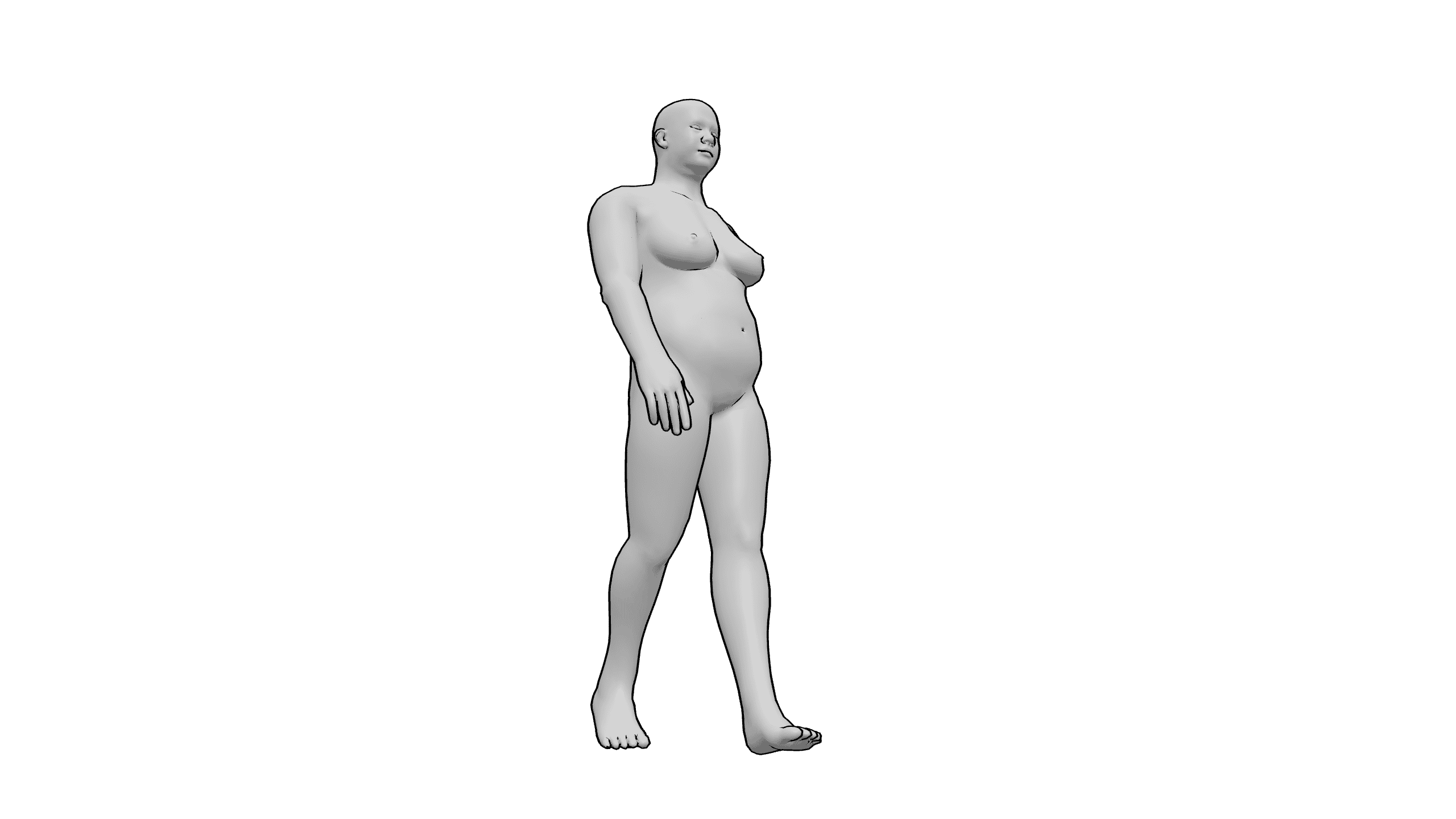 孕妇侧身站立