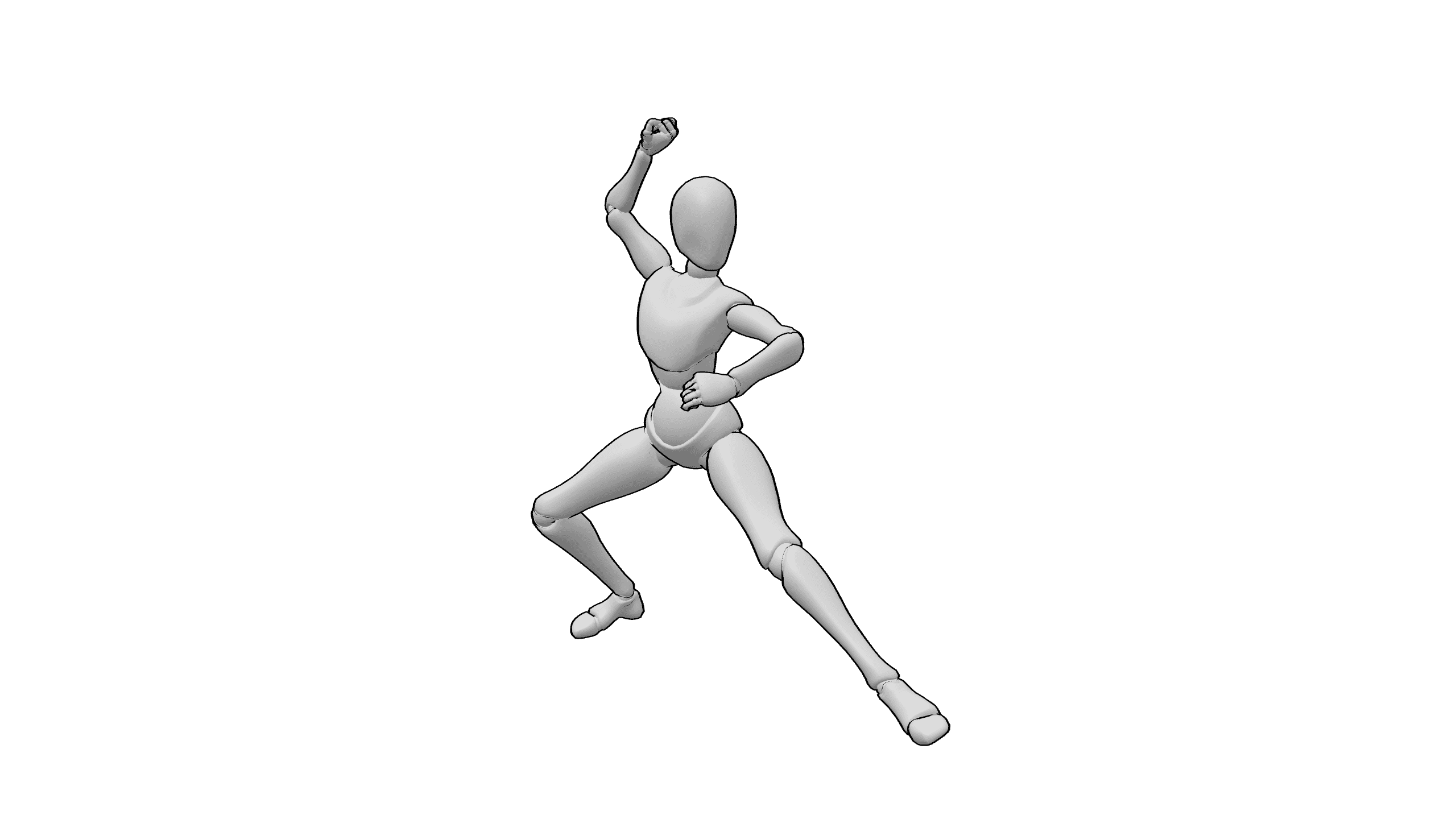 跃起挥拳