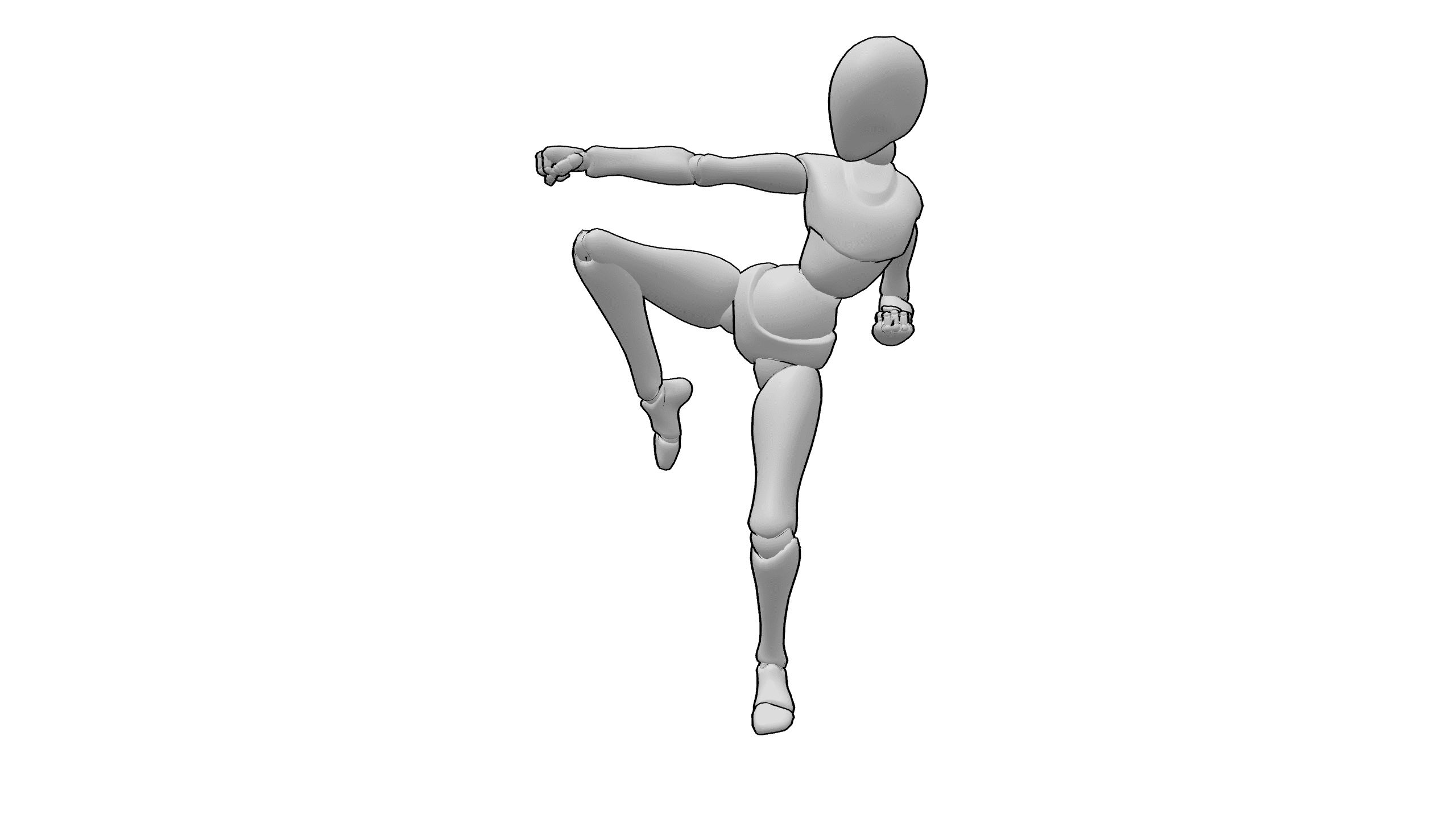 侧踢摆拳