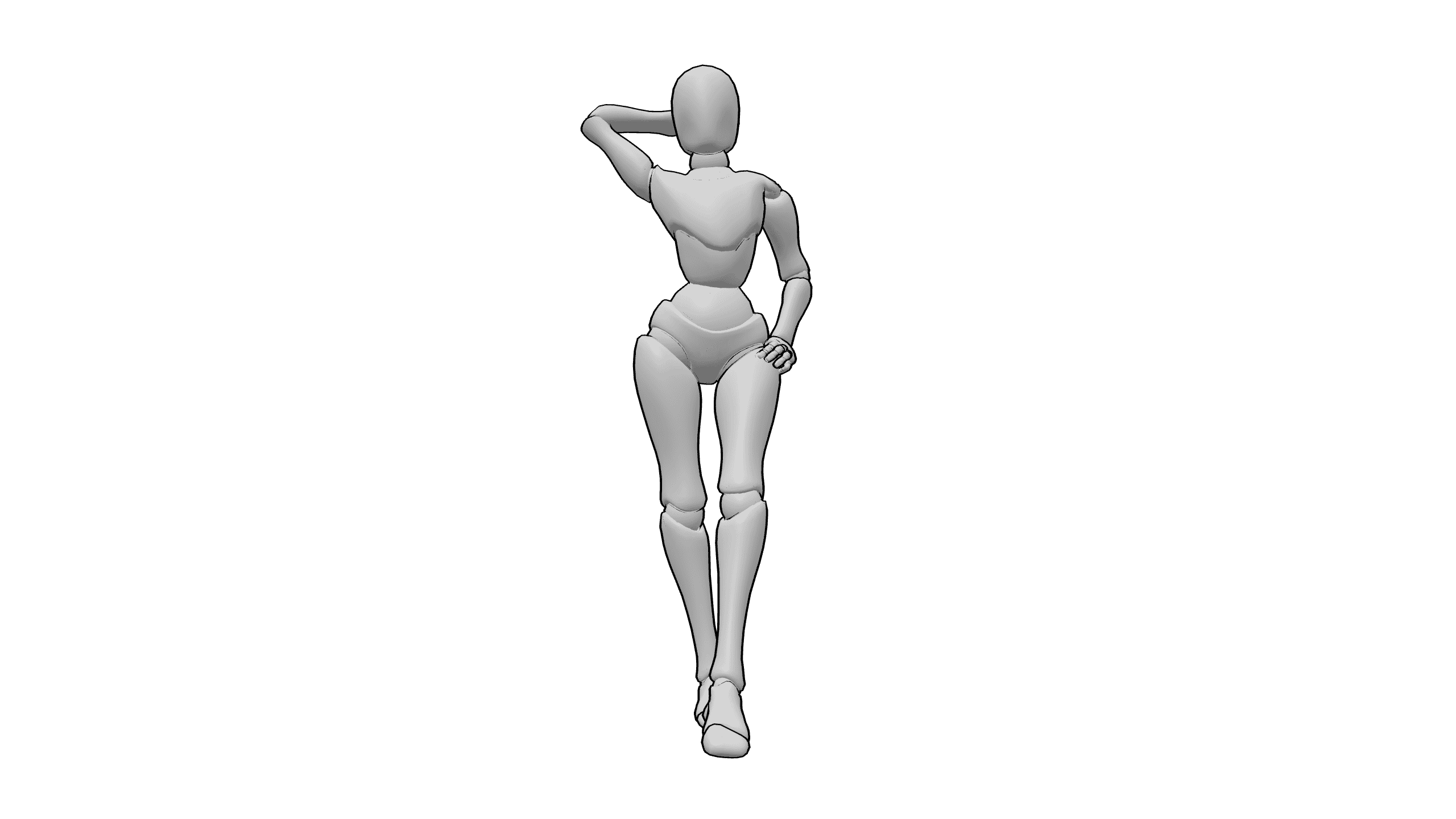 撩发动作