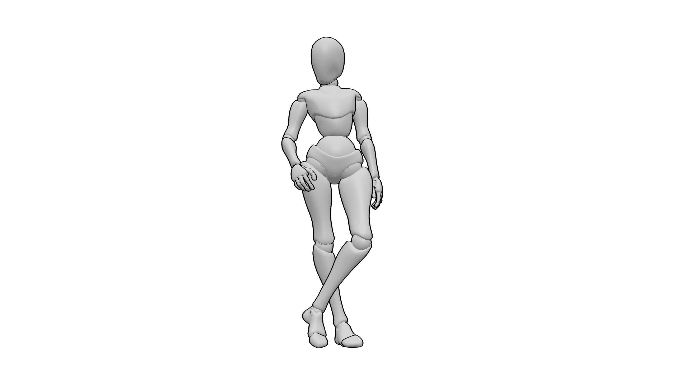 交叉站立pose