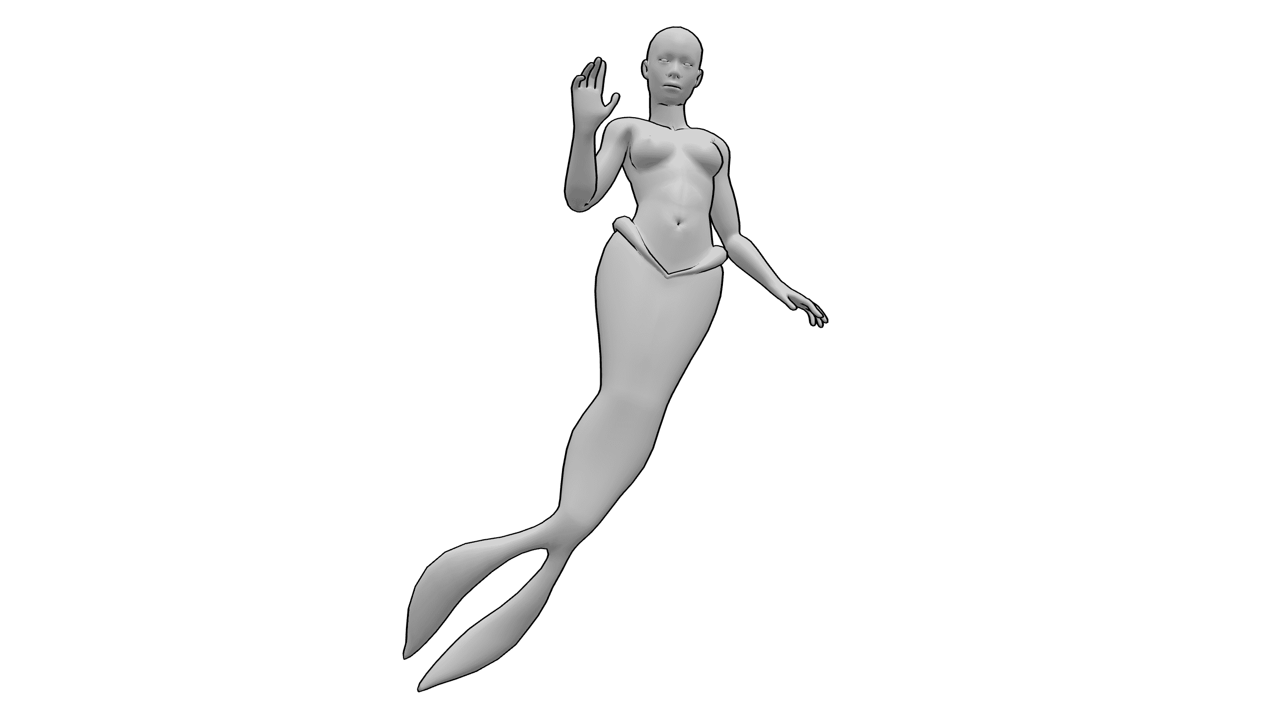 美人鱼漂浮姿势