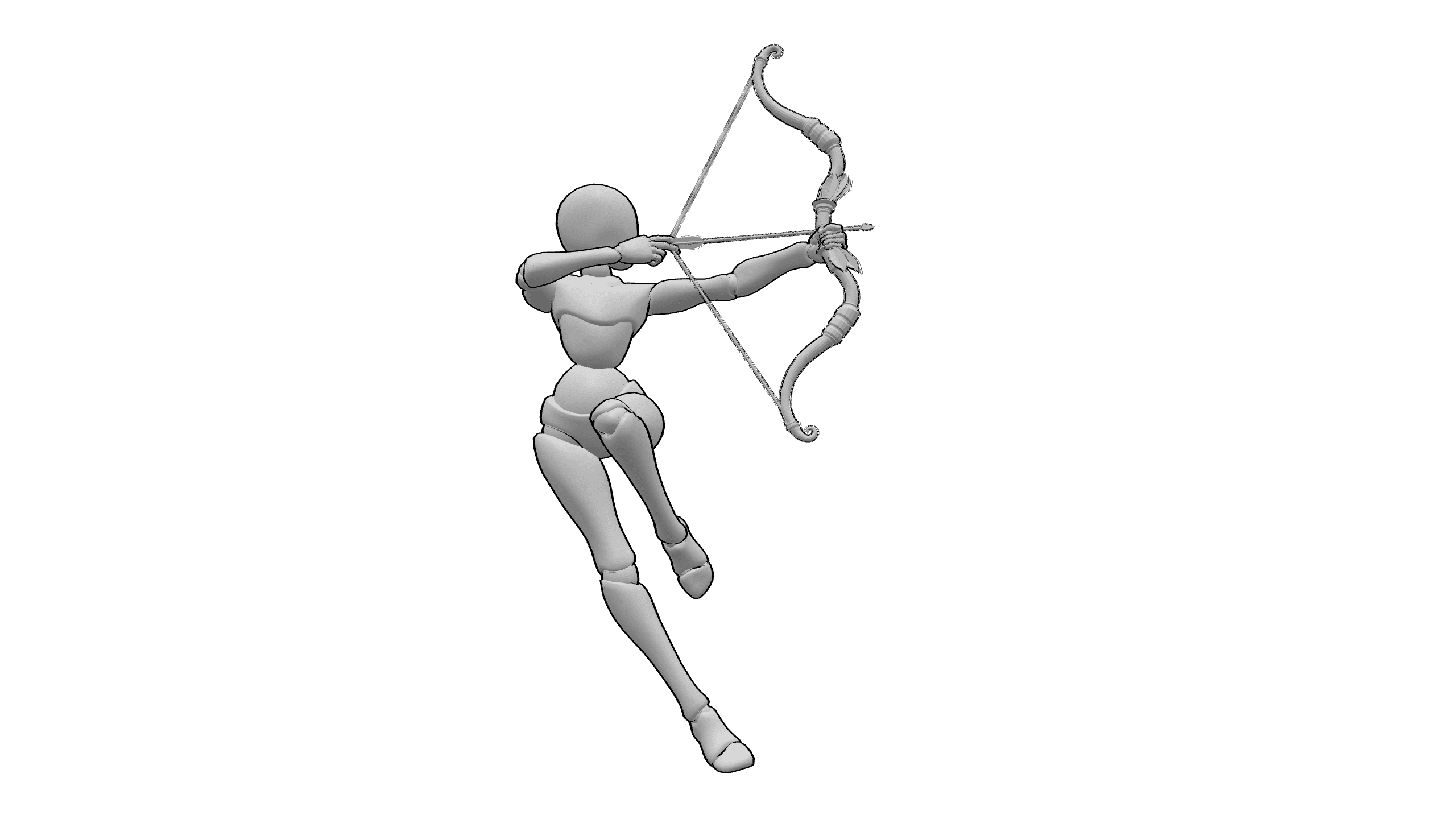 空中拉弓射箭