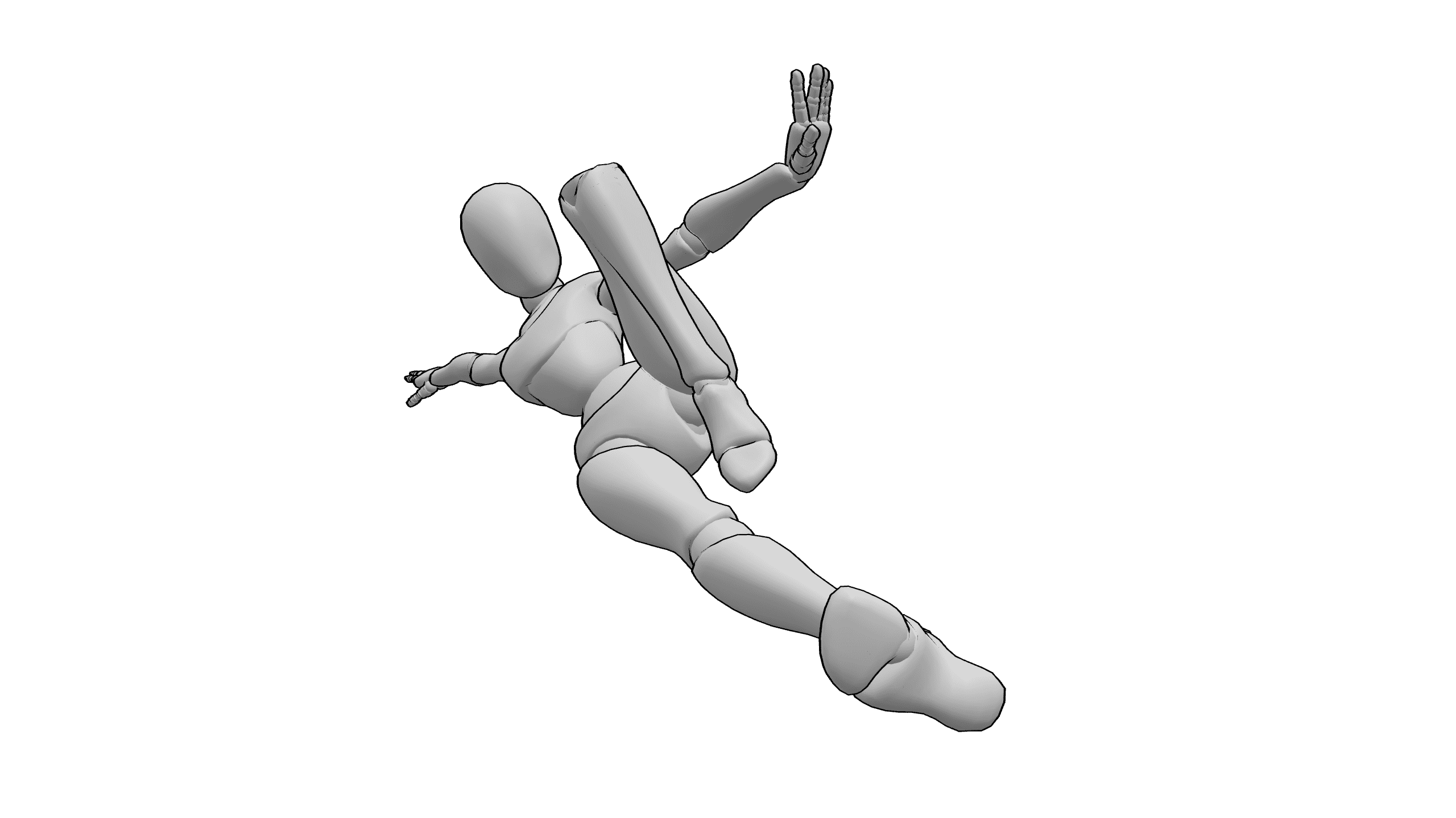 空中侧翻滚