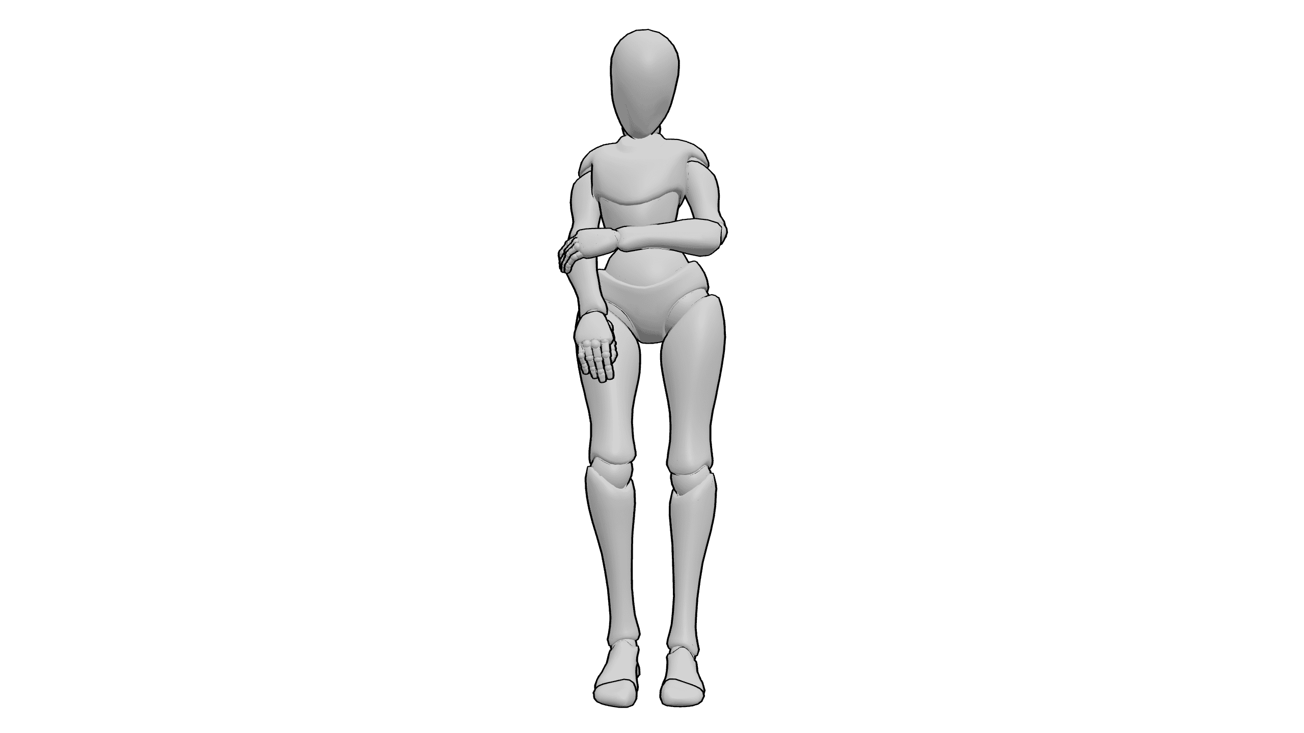 抓臂站立