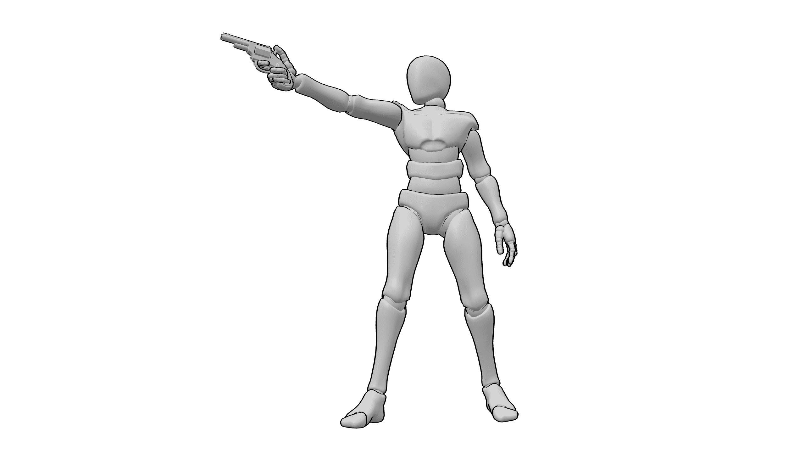 持枪射击姿态