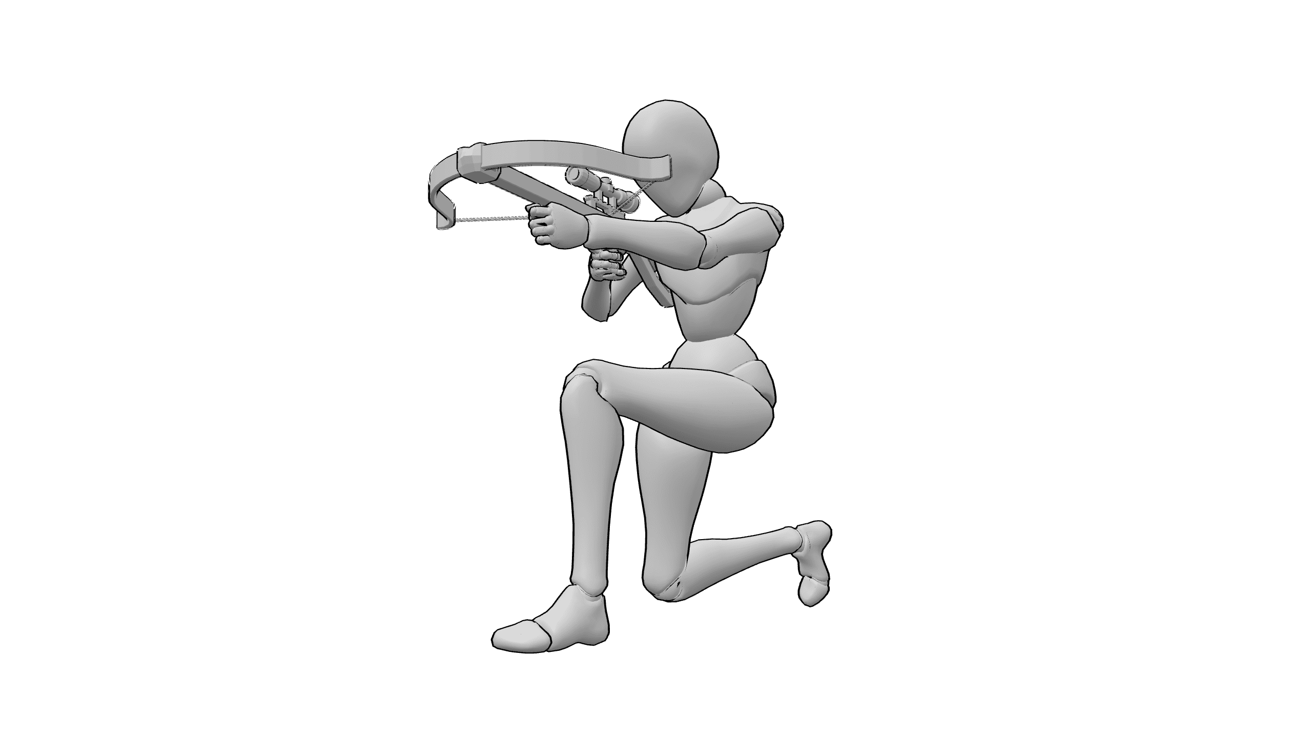 蹲姿瞄准射击