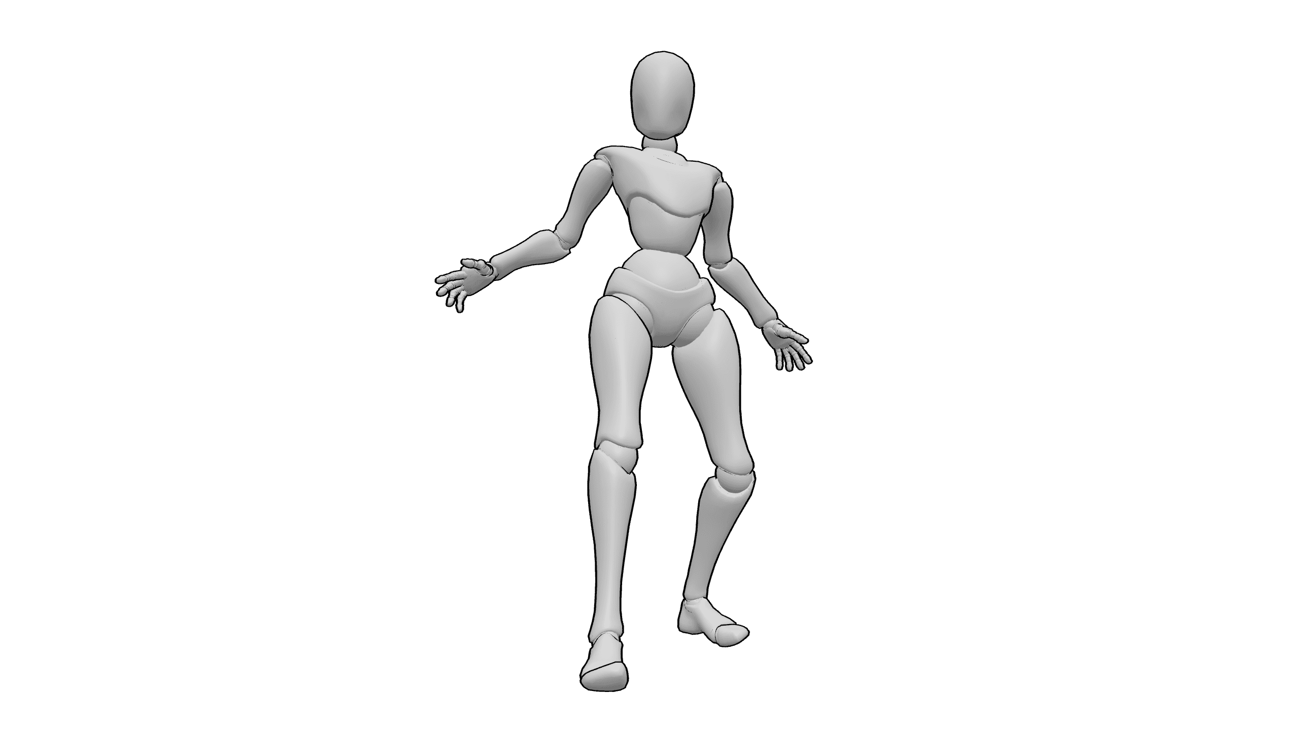 站立摊手动作