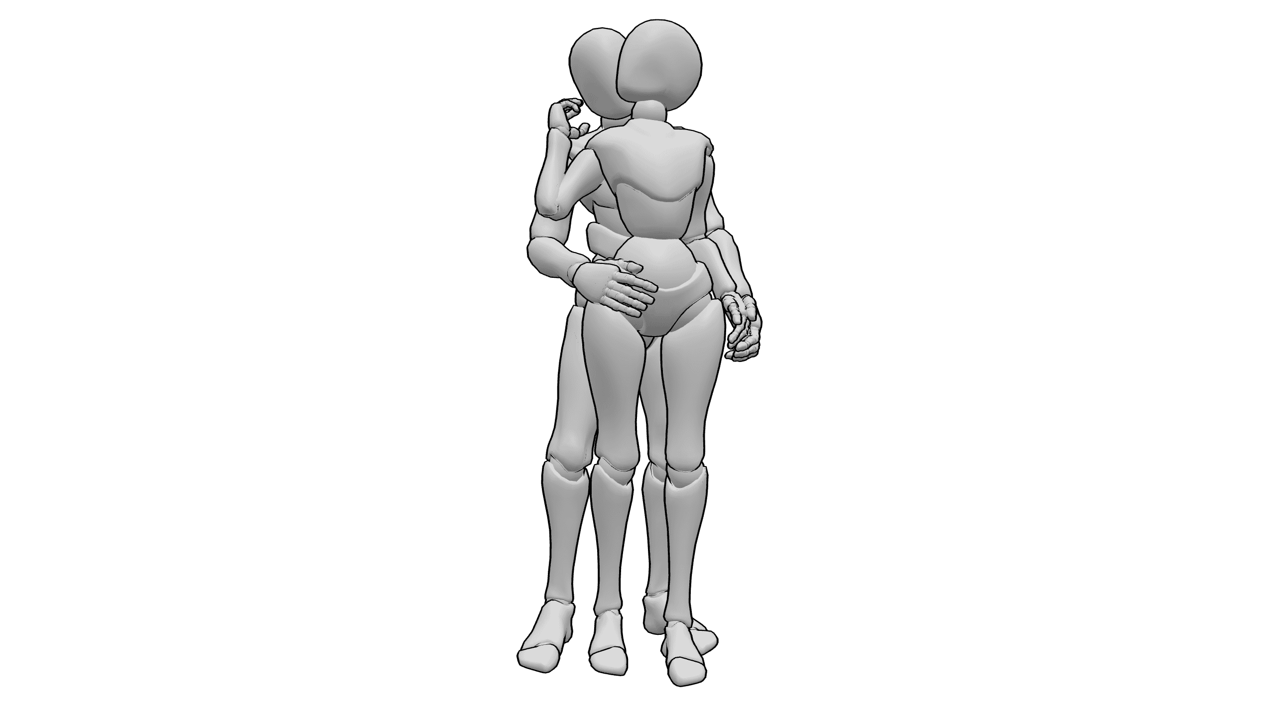 拥抱站立