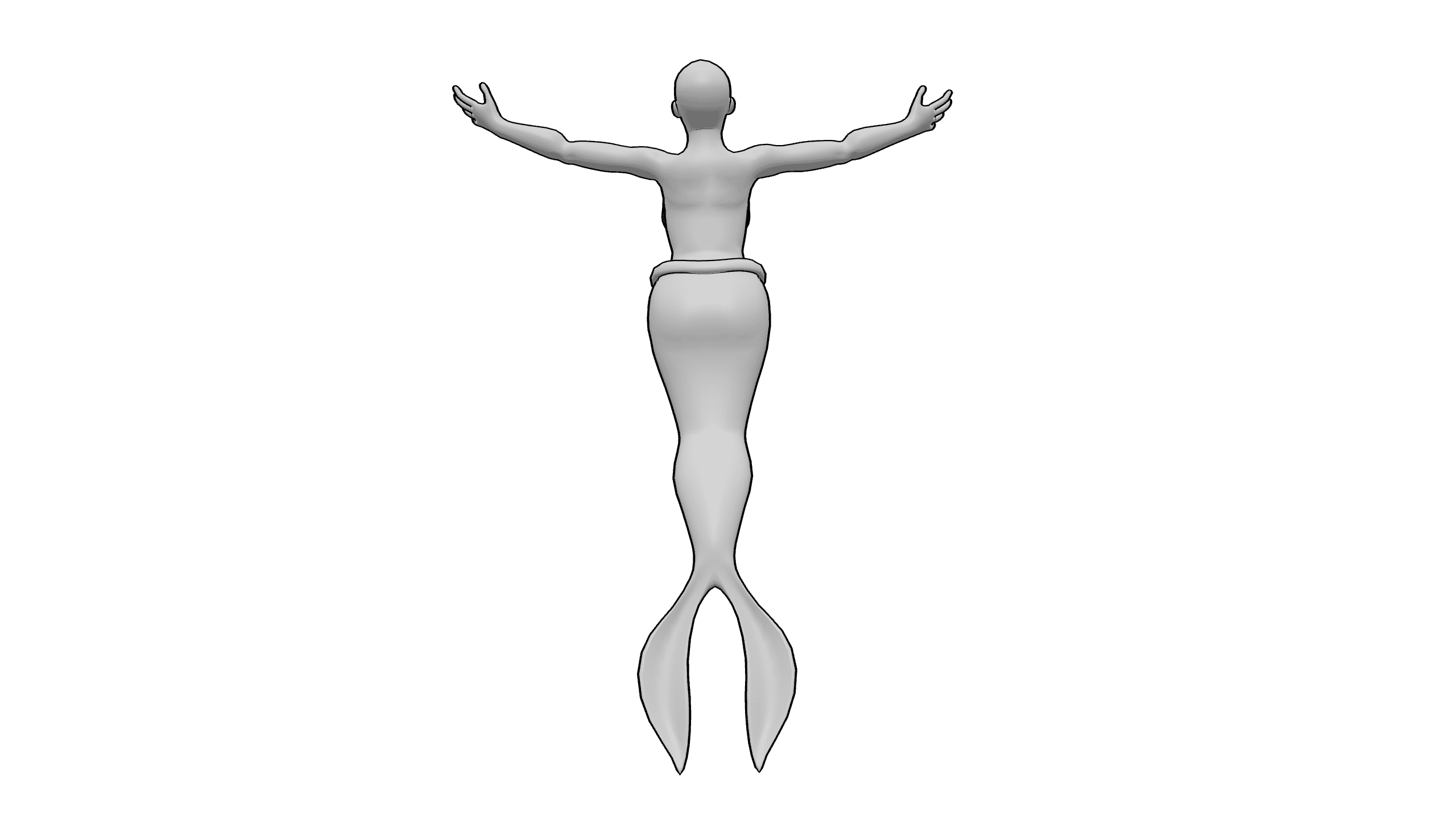 美人鱼展翅