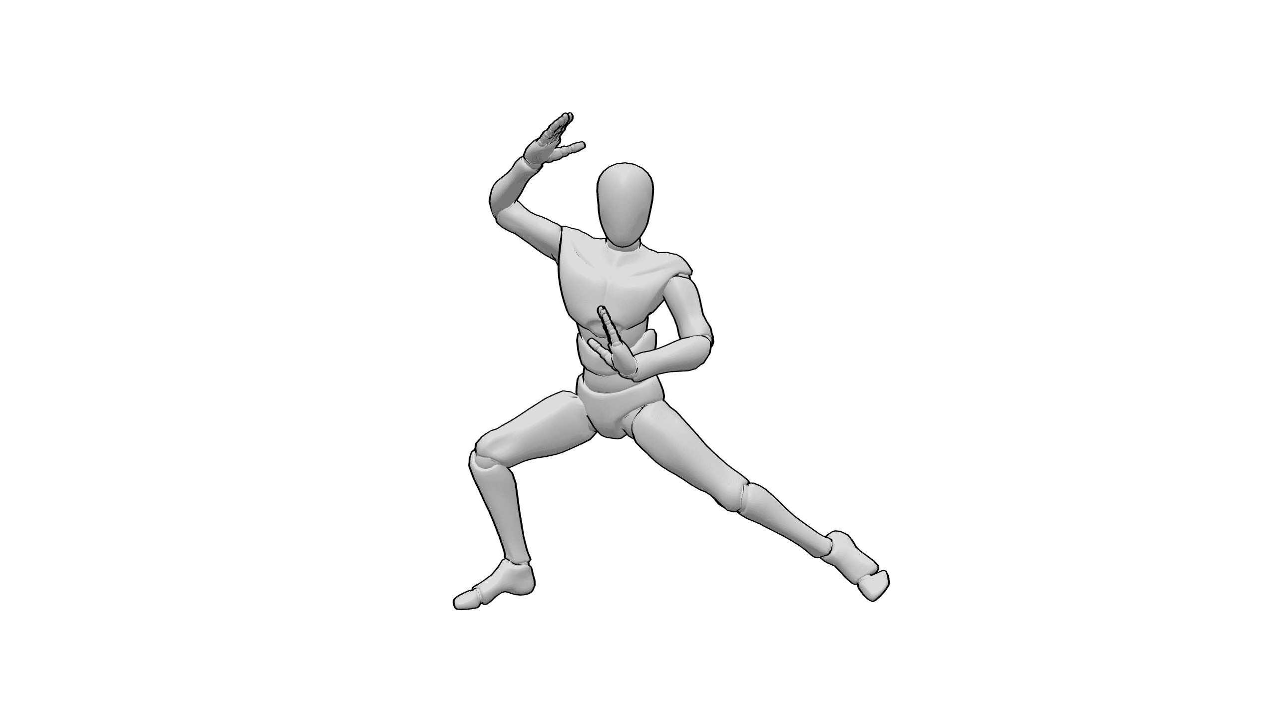 武术马步冲拳