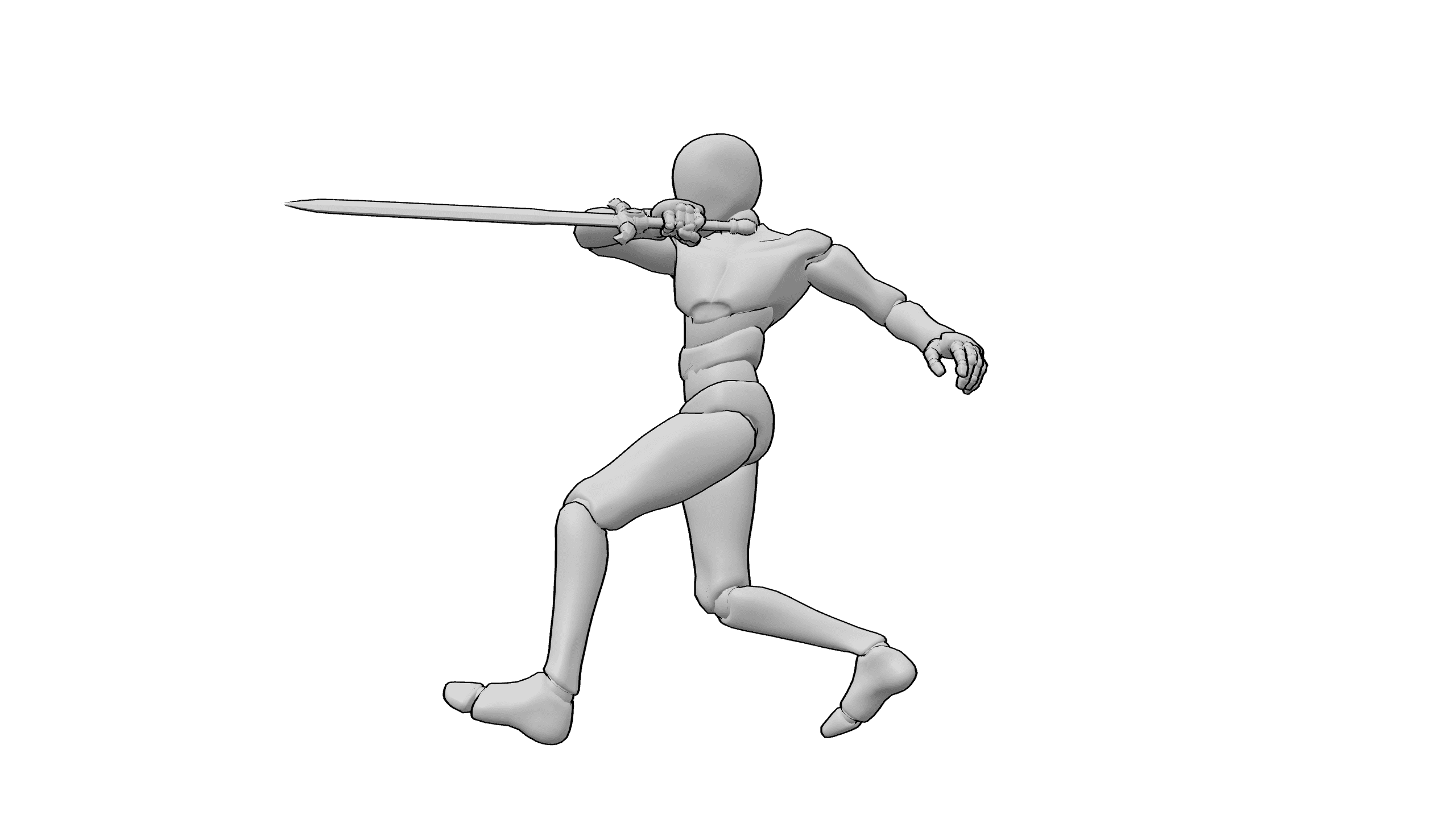 挥剑突进