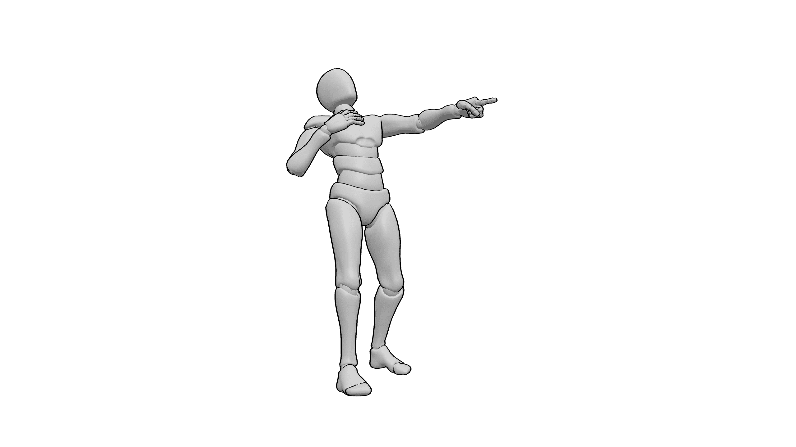 单手指向动作