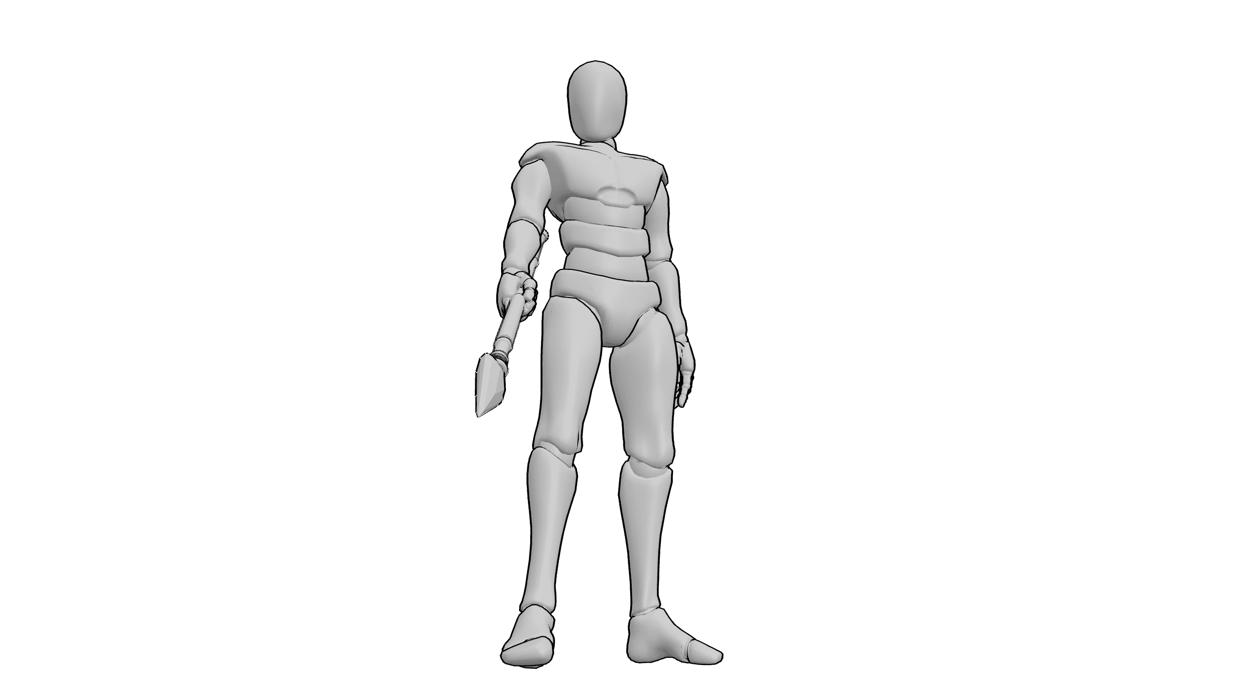 持刀站立